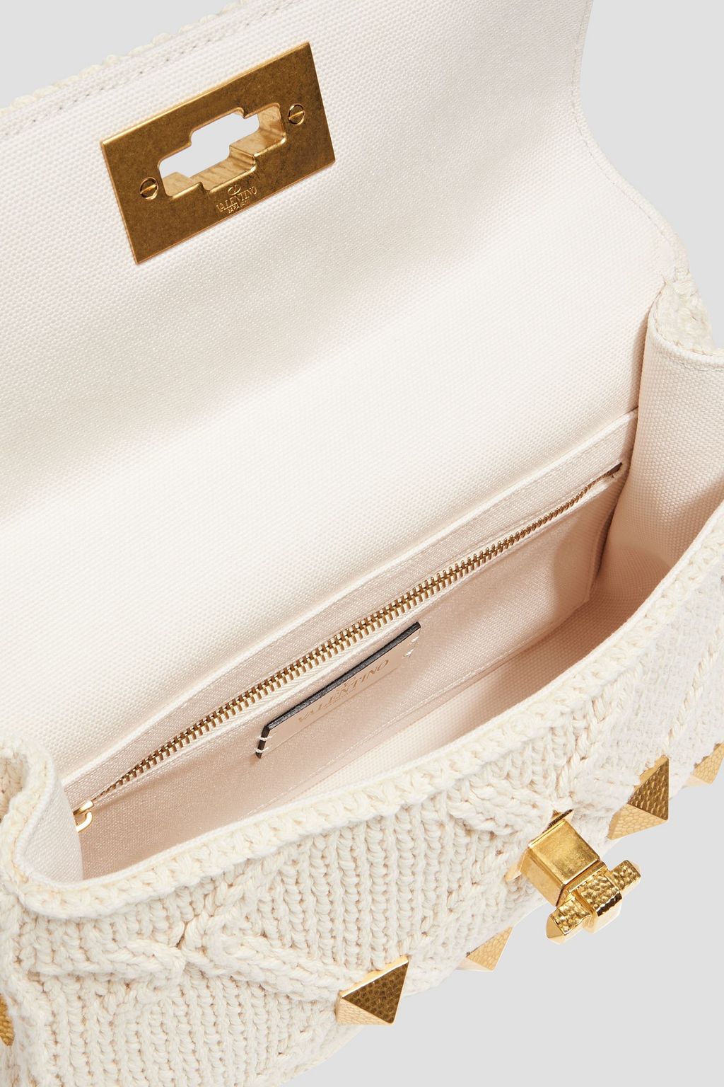 VALENTINO GARAVANI Roman Stud crochet shoulder bag
