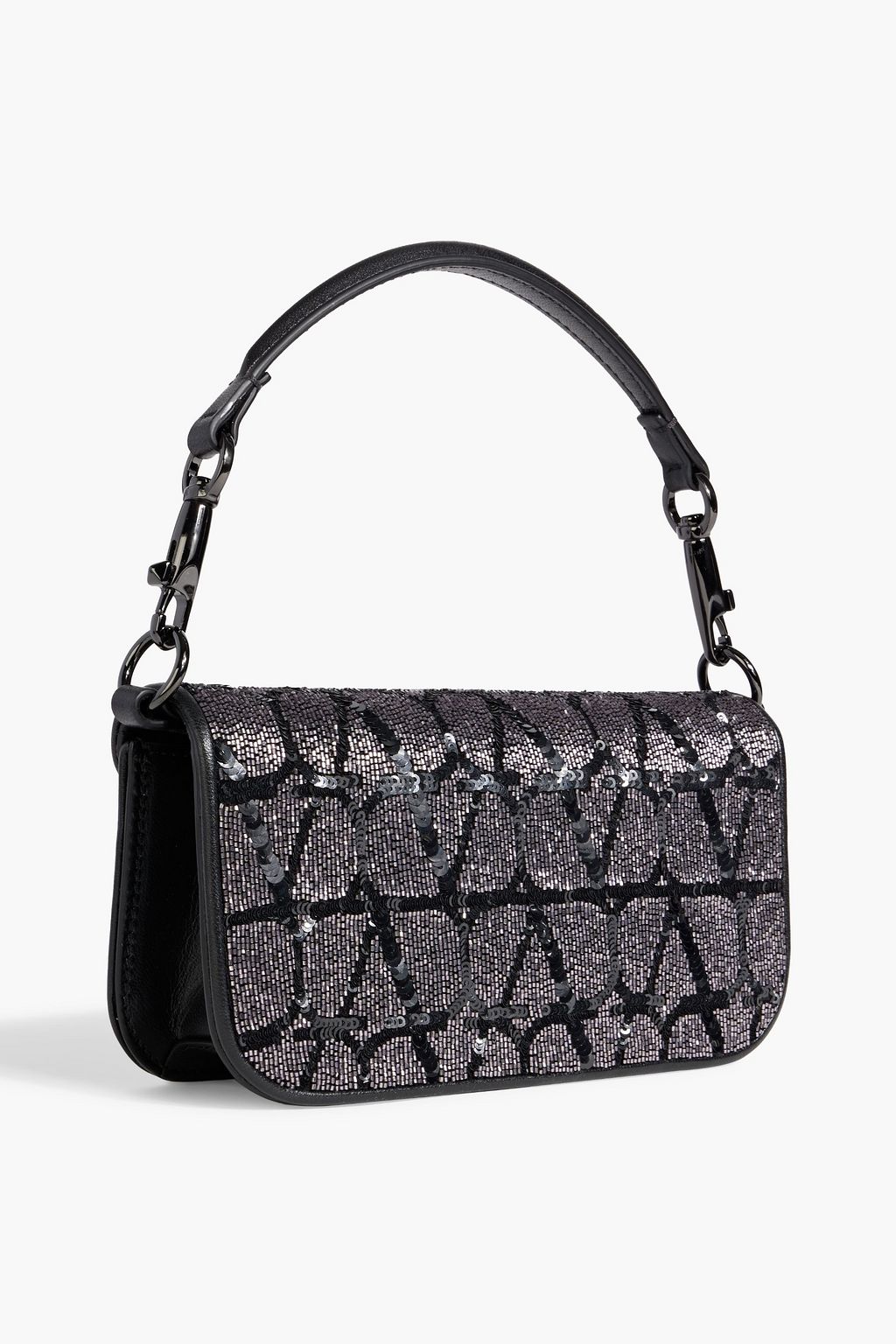 VALENTINO GARAVANI Locò Toile Iconographe embellished leather shoulder bag