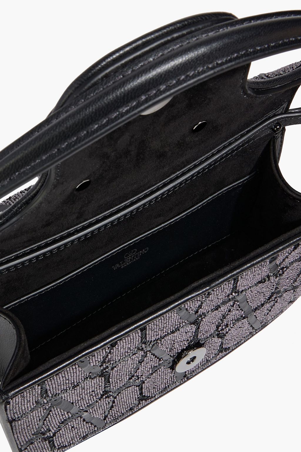 VALENTINO GARAVANI Locò Toile Iconographe embellished leather shoulder bag
