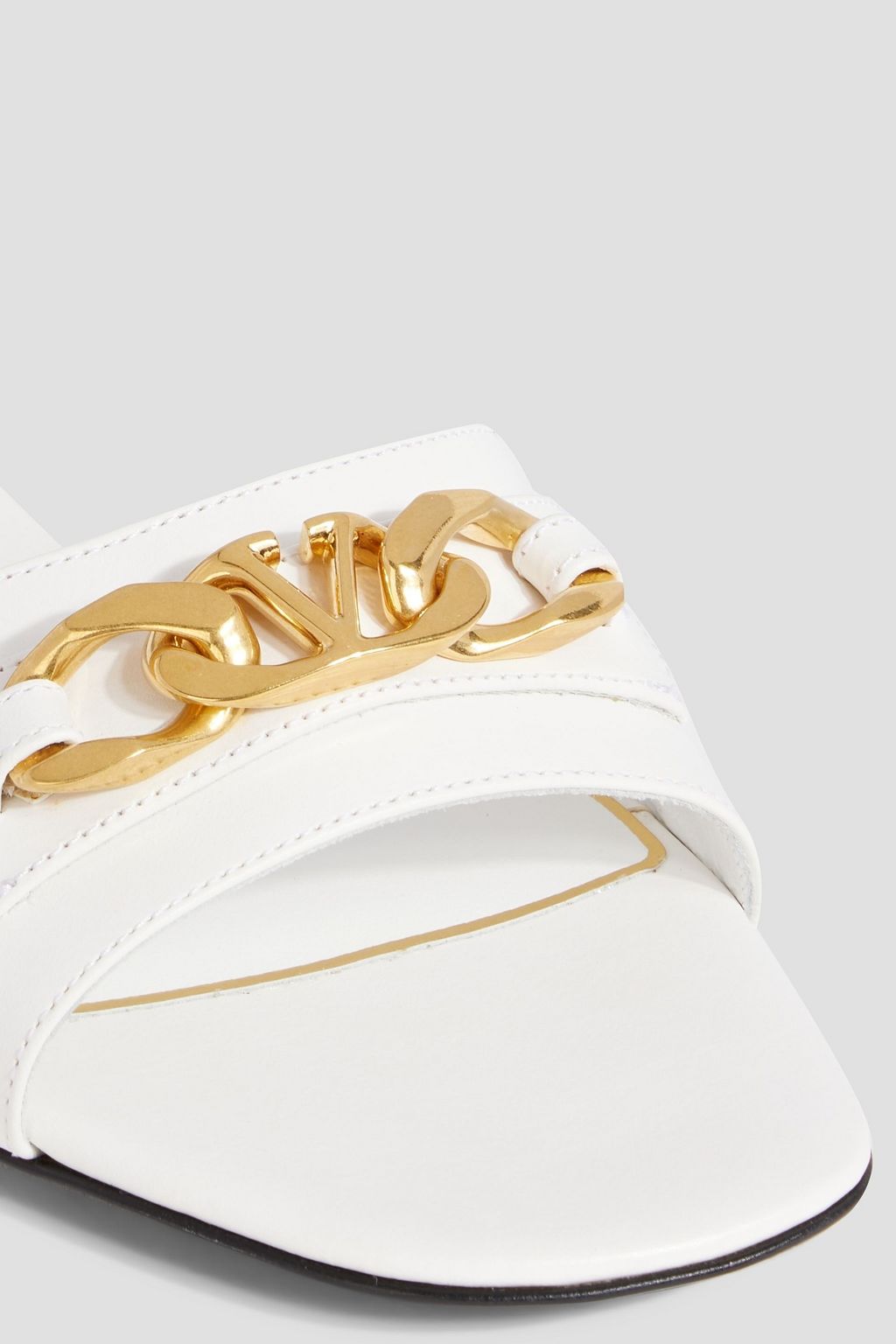 VALENTINO GARAVANI VLOGO Chain leather slides