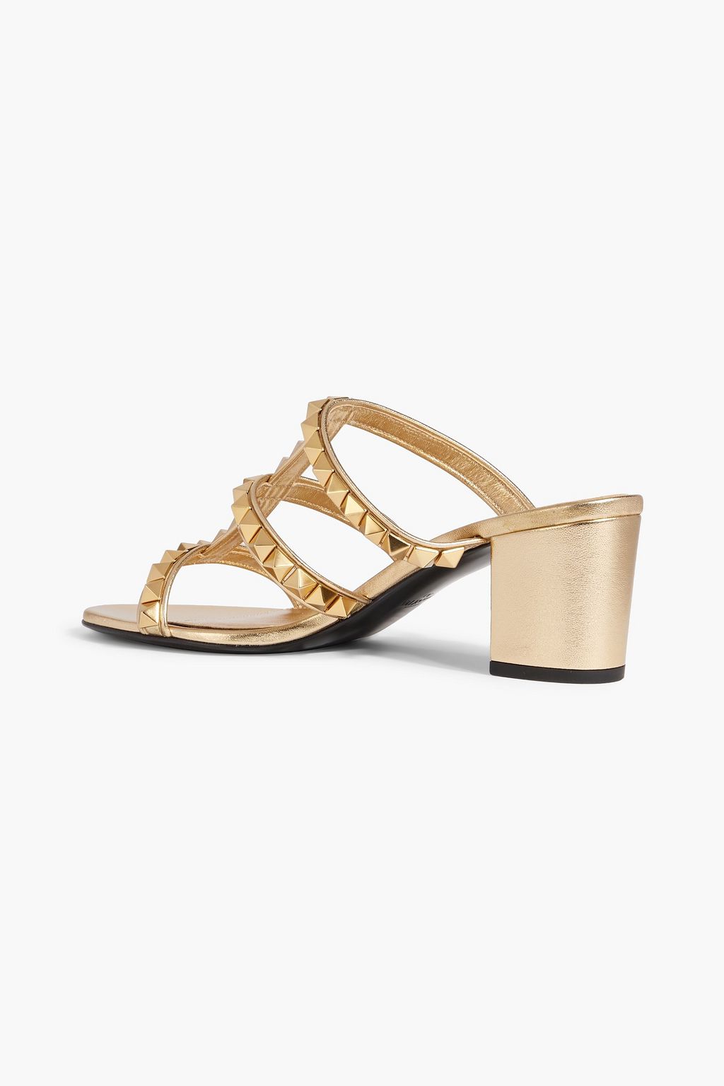 VALENTINO GARAVANI Rockstud metallic leather sandals
