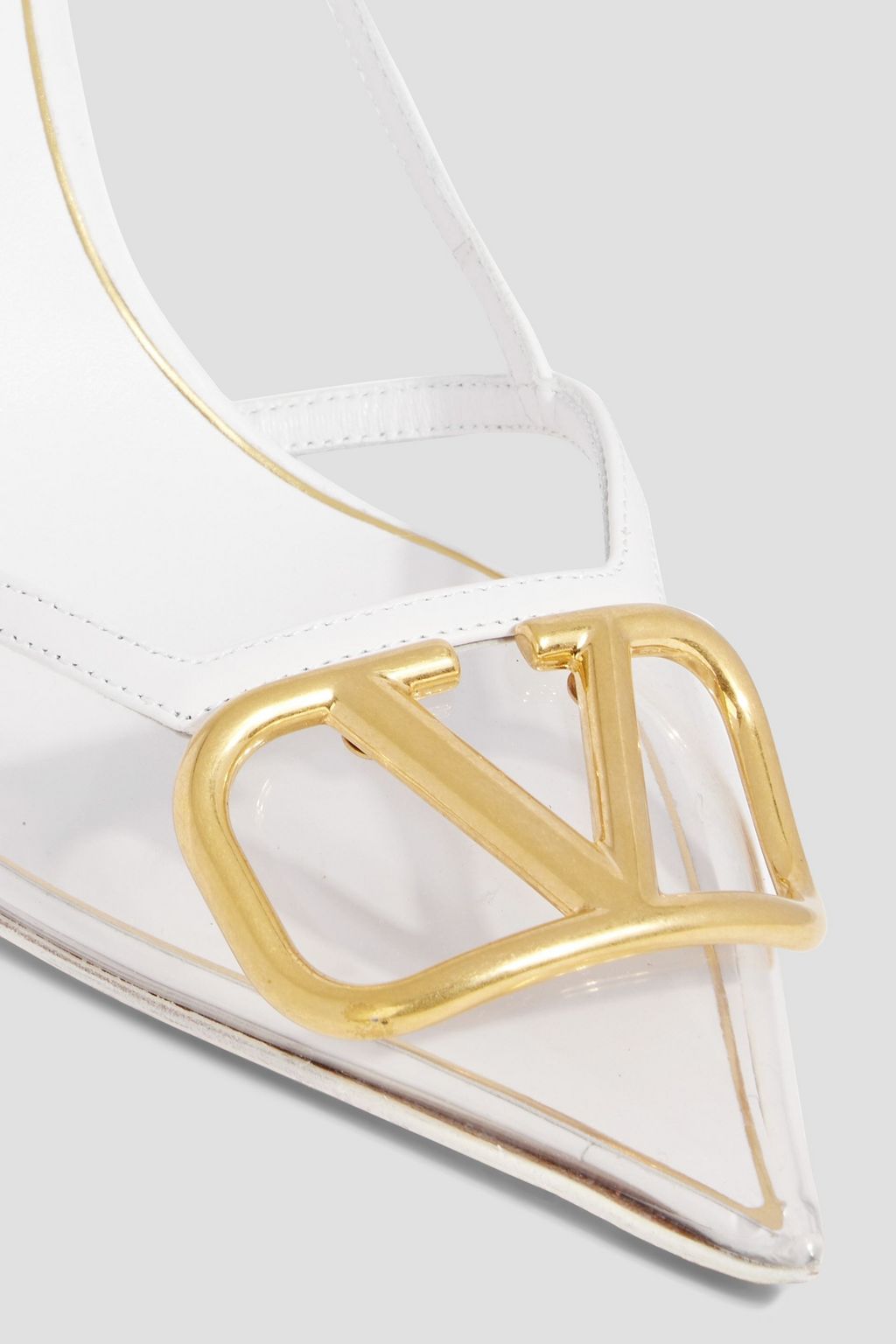 VALENTINO GARAVANI VLOGO leather-trimmed PVC pumps