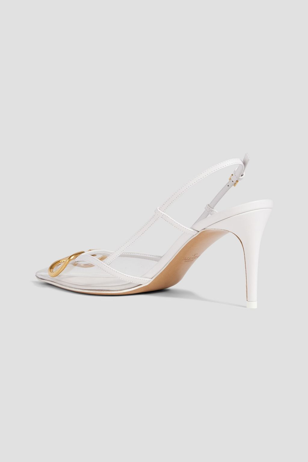 VALENTINO GARAVANI VLOGO leather-trimmed PVC pumps