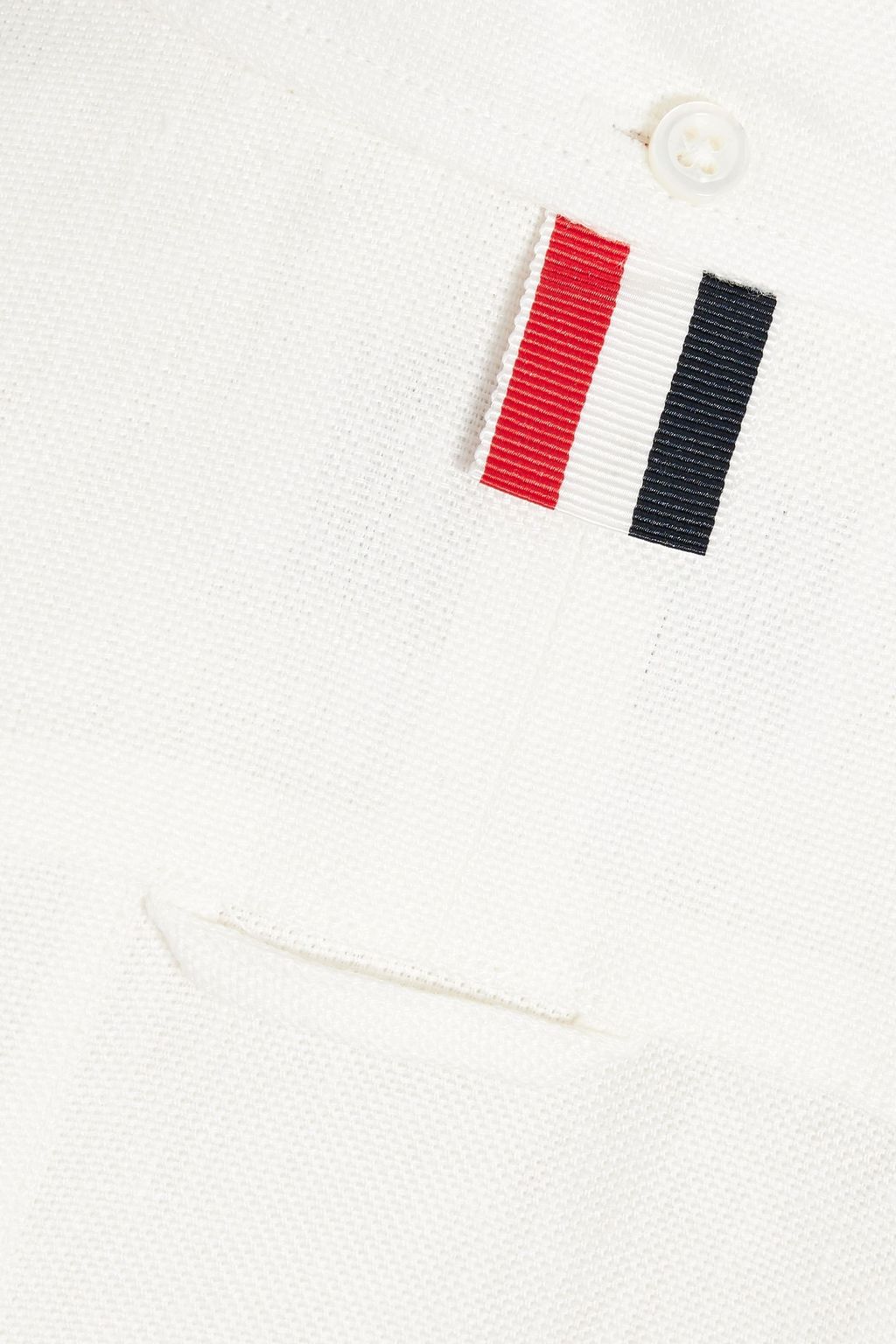 THOM BROWNE Pleated linen midi shirt dress