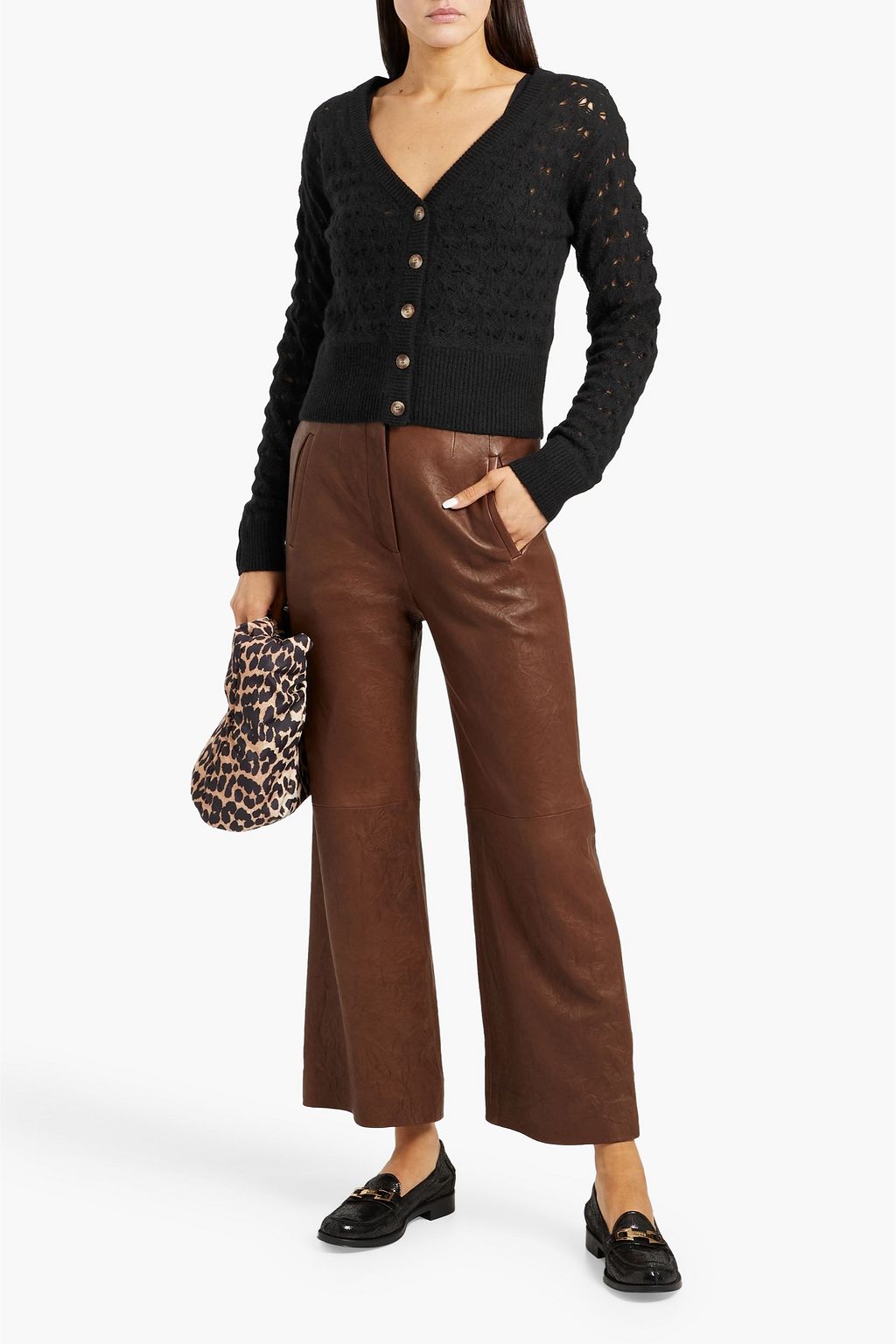 NAADAM Pointelle-knit cashmere cardigan