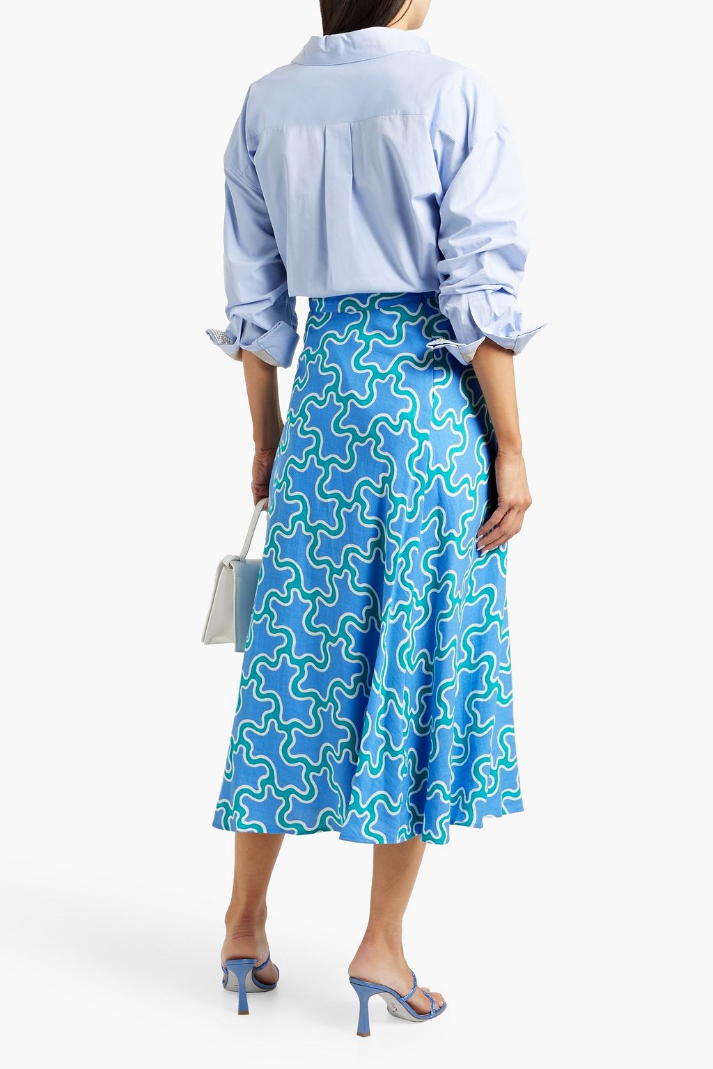 DIANE VON FURSTENBERG Florencia printed woven midi skirt