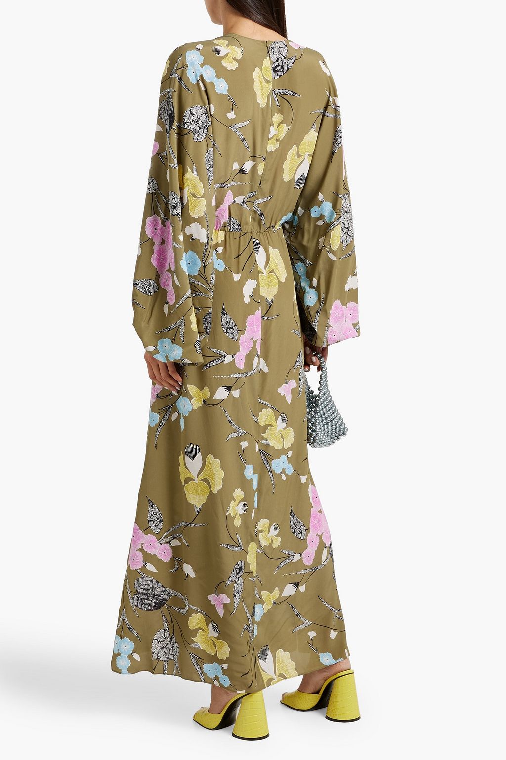DIANE VON FURSTENBERG Kason twisted floral-print crepe de chine maxi dress