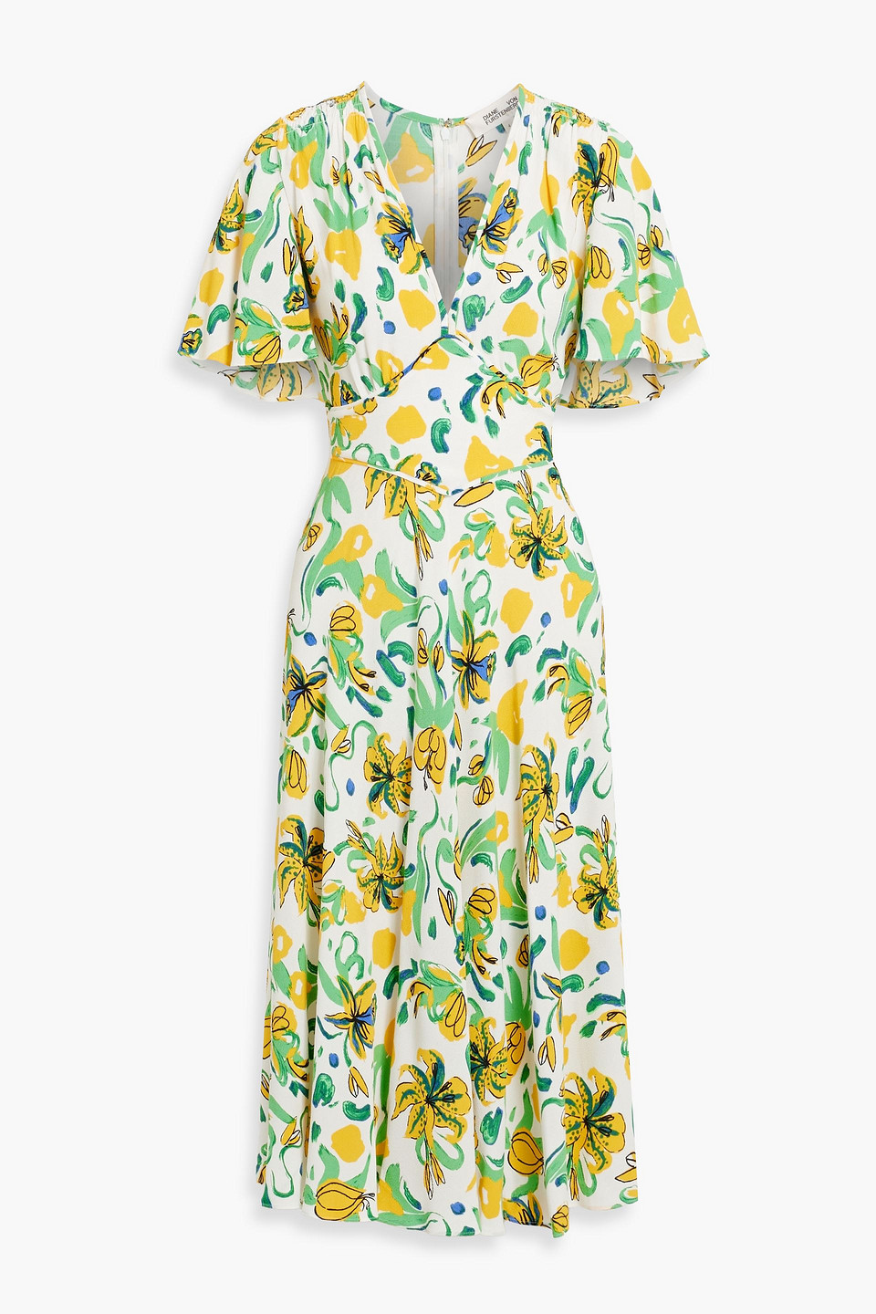 Vibeke printed crepe midi dress