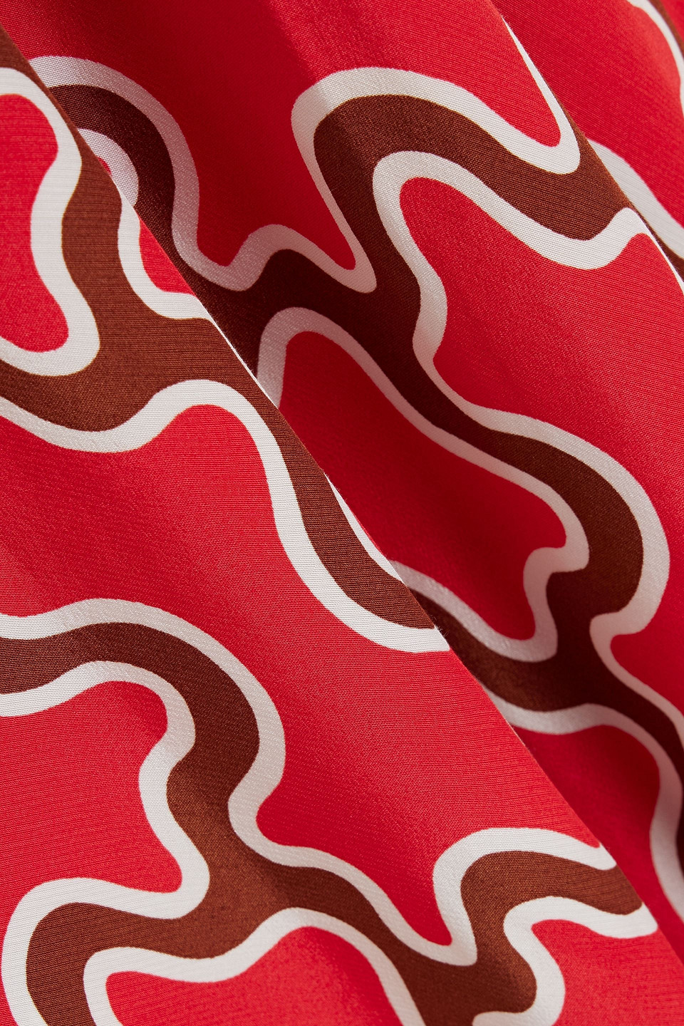 Diane Von Furstenberg Nyck Cutout Printed Crepe De Chine Maxi Dress In Red