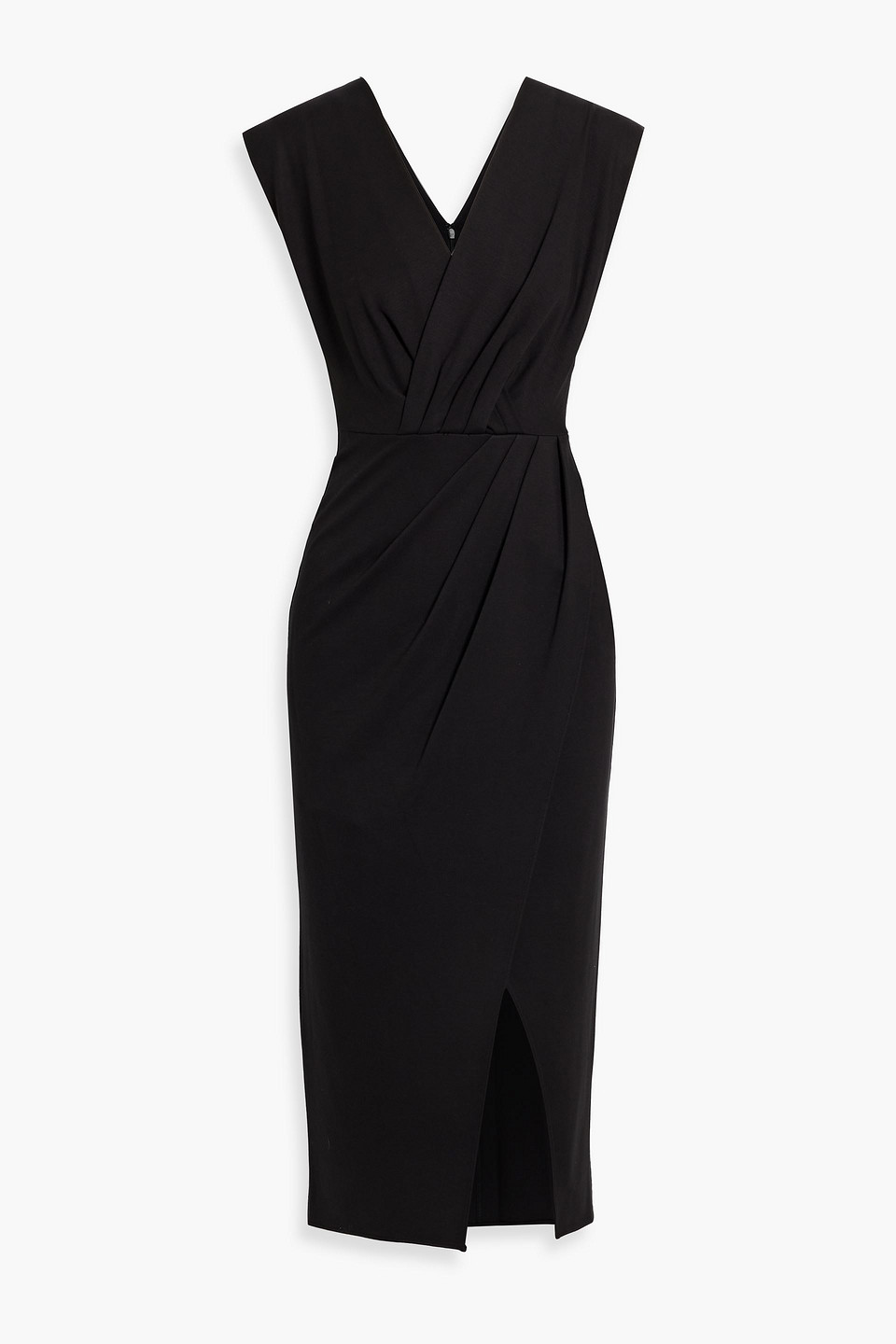 Hallie wrap-effect stretch-jersey midi dress