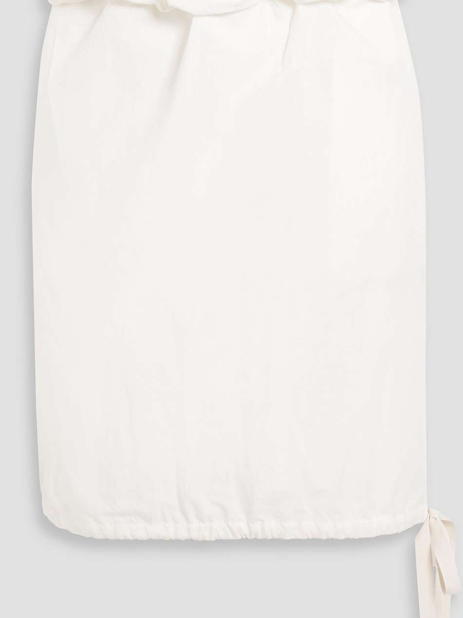 ruffled cotton-blend poplin mini skirt