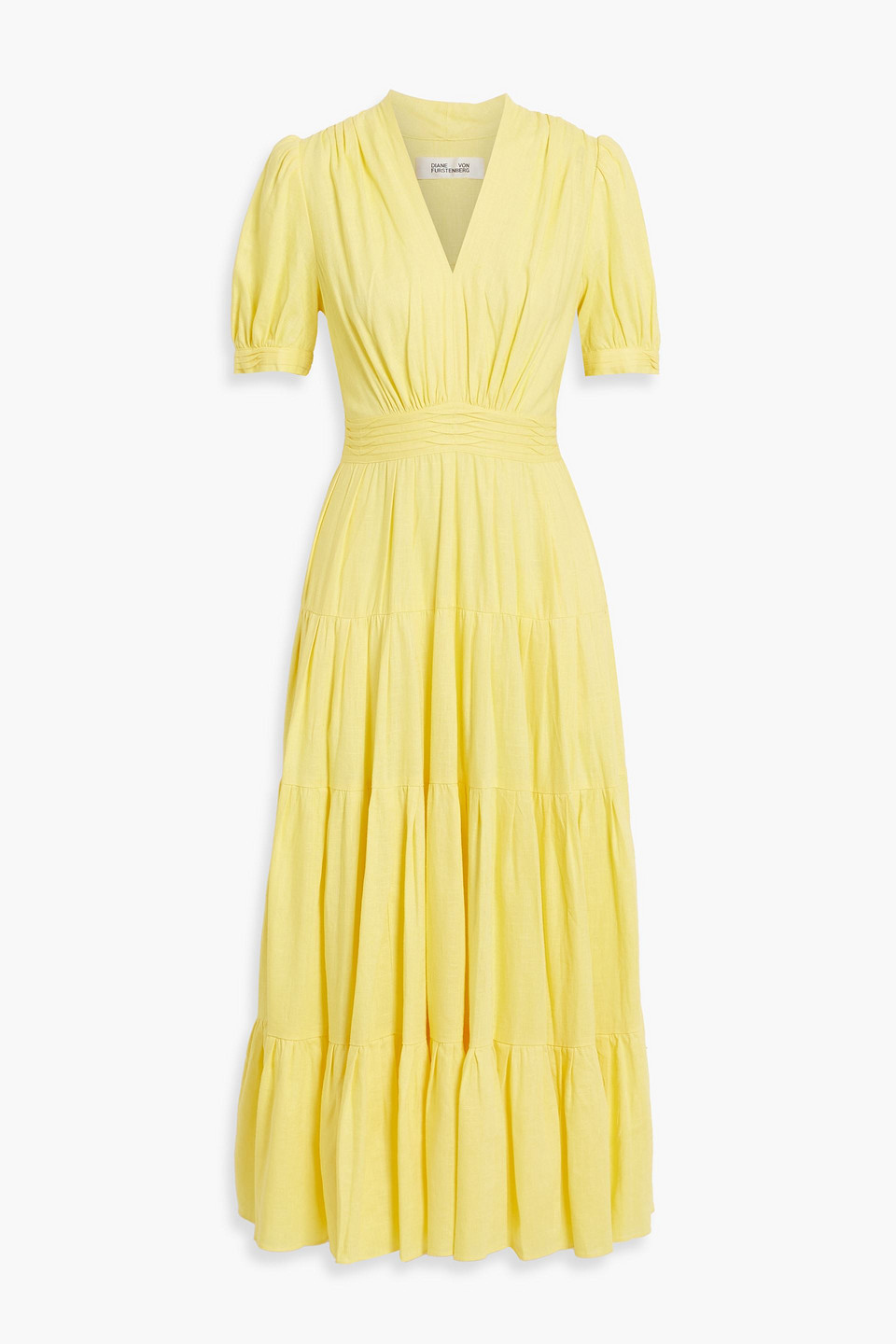 Darby tiered gauze midi dress