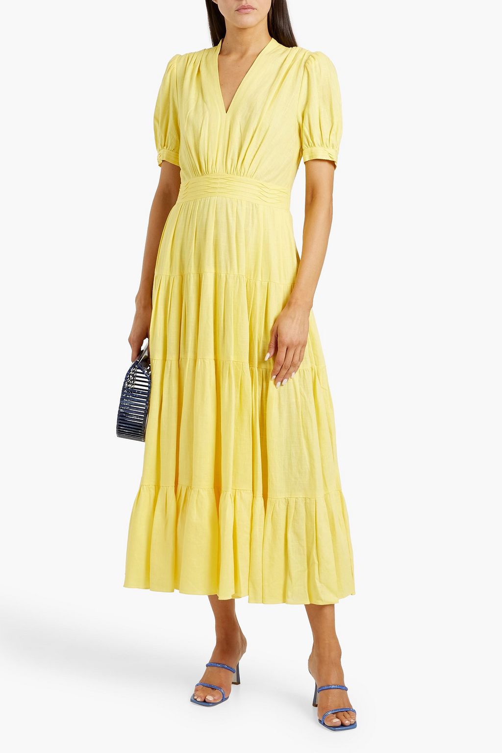 DIANE VON FURSTENBERG Darby tiered gauze midi dress