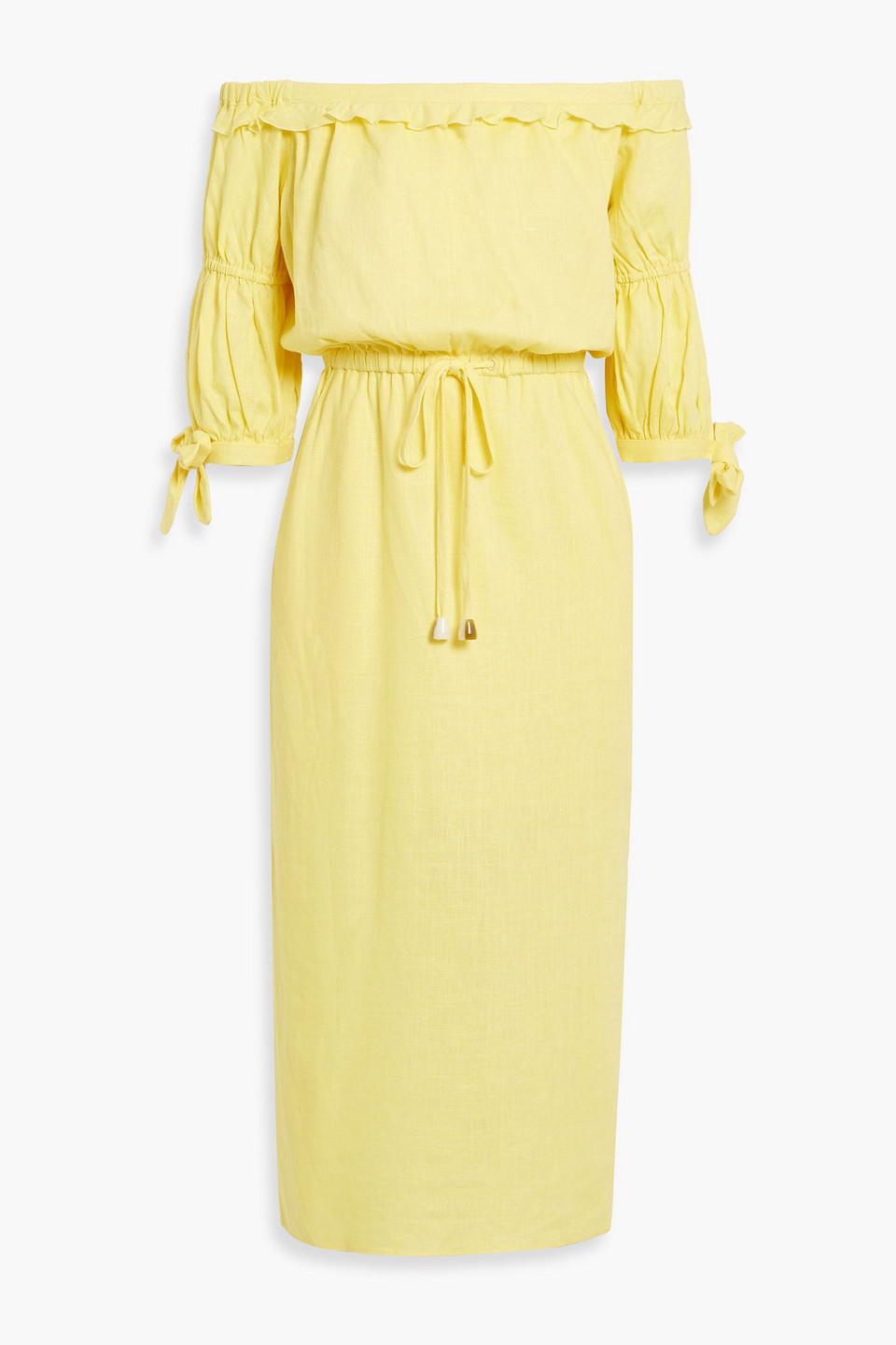 Sophia off-the-shoulder gauze midi dress