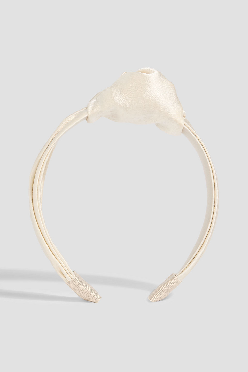 jennifer behr - samaya knotted satin headband - white - onesize