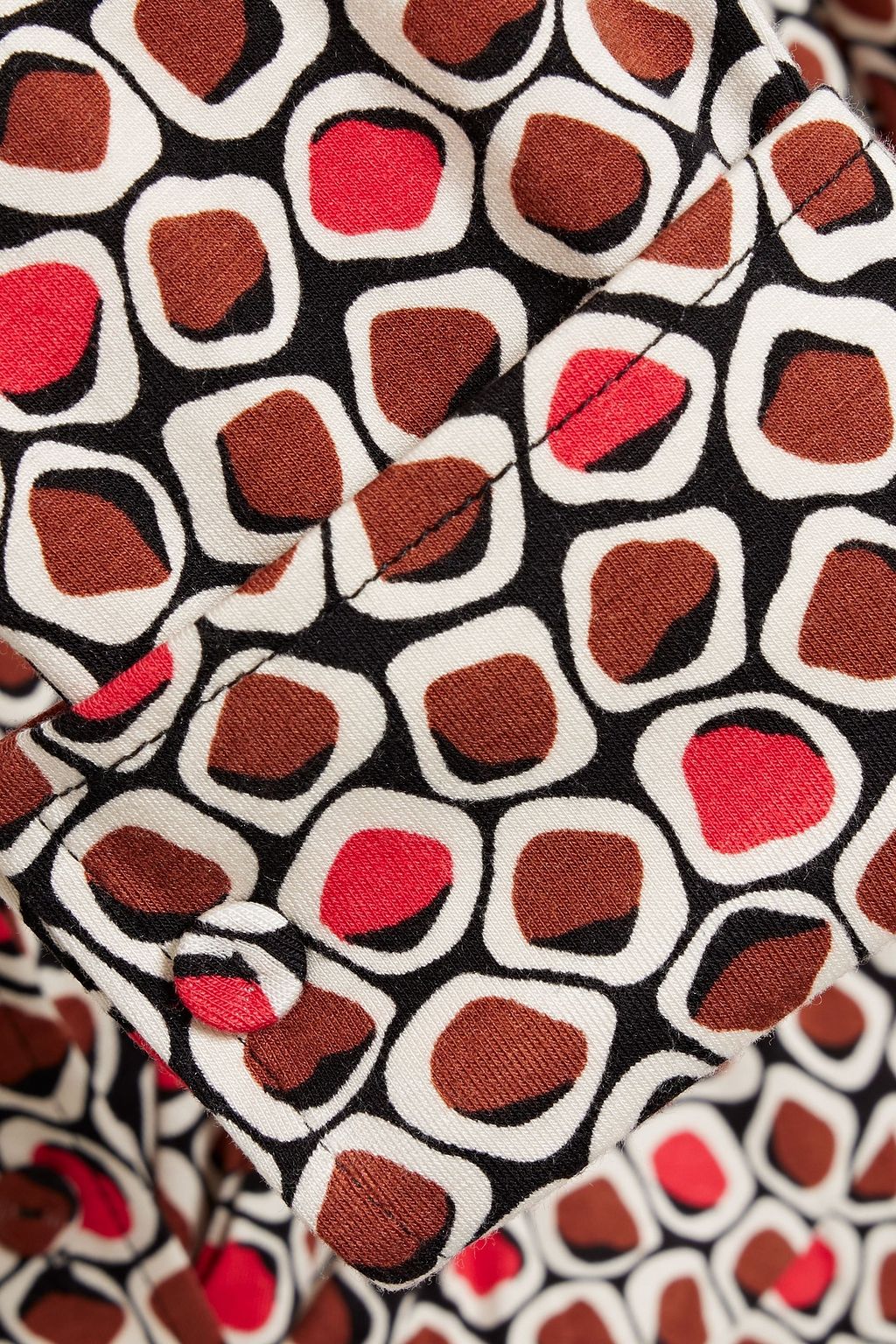 DIANE VON FURSTENBERG 프린트 스트레치 저지 미니 랩 드레스