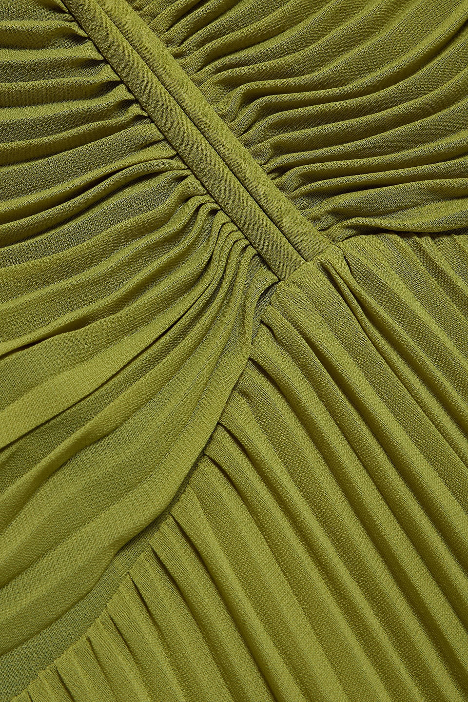 Diane Von Furstenberg Ima Pleated Chiffon Maxi Dress In Green