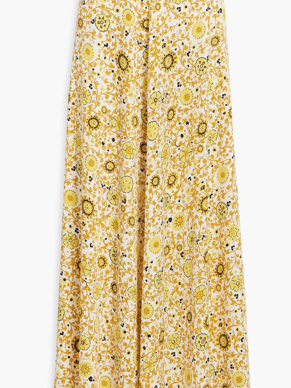 florencia floral-print twill maxi skirt