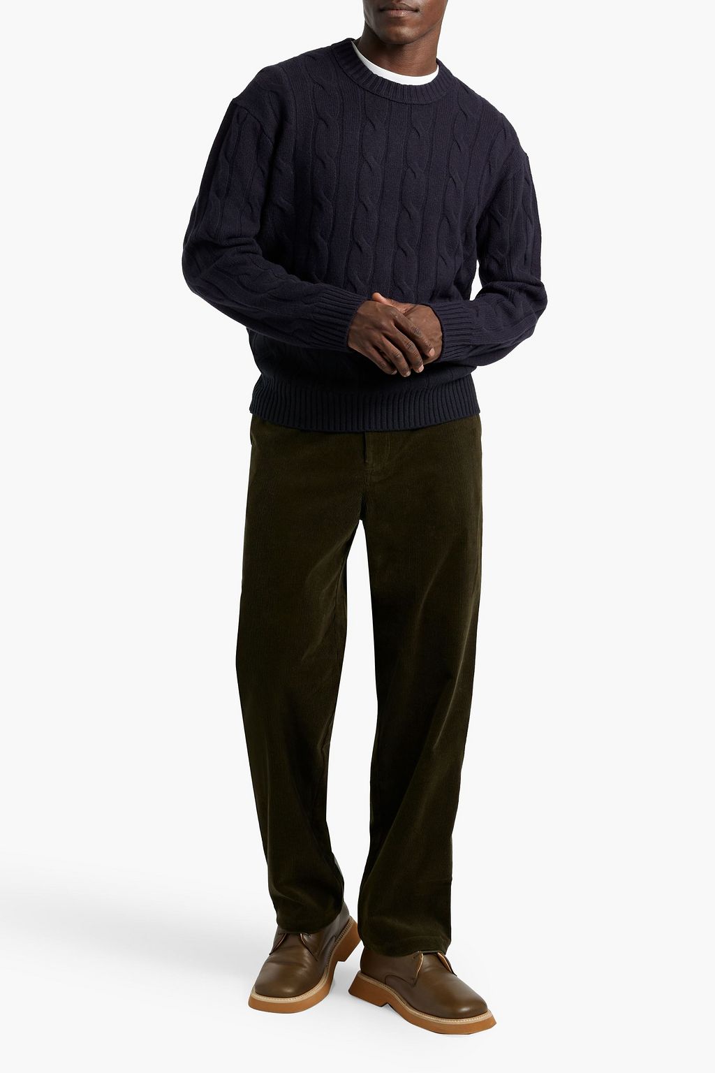 FRAME Cable-knit cashmere sweater