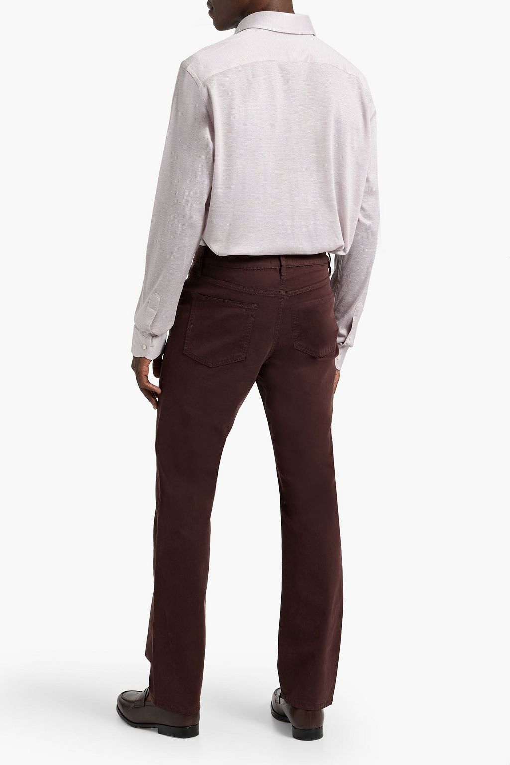CANALI Cotton, silk and linen-blend shirt