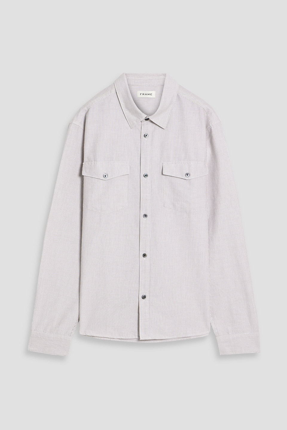 Pinstriped cotton Oxford shirt