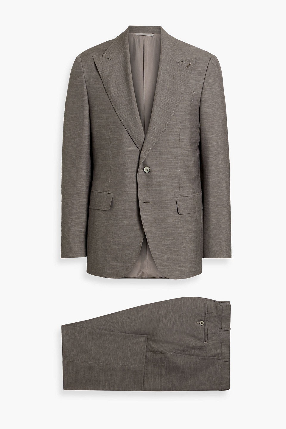 Wool and silk-blend suit