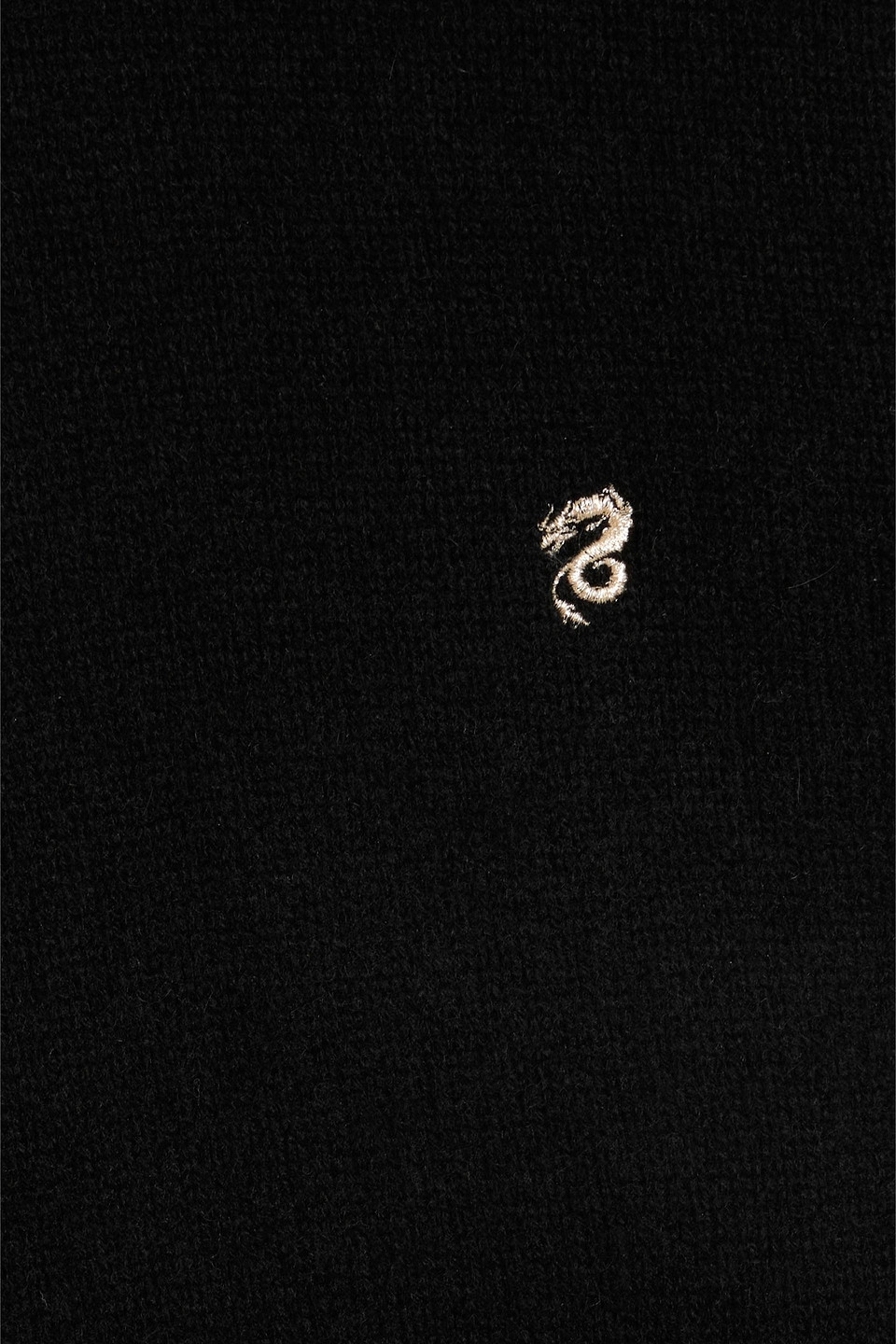 Frame Embroidered Cashmere Sweater In Black