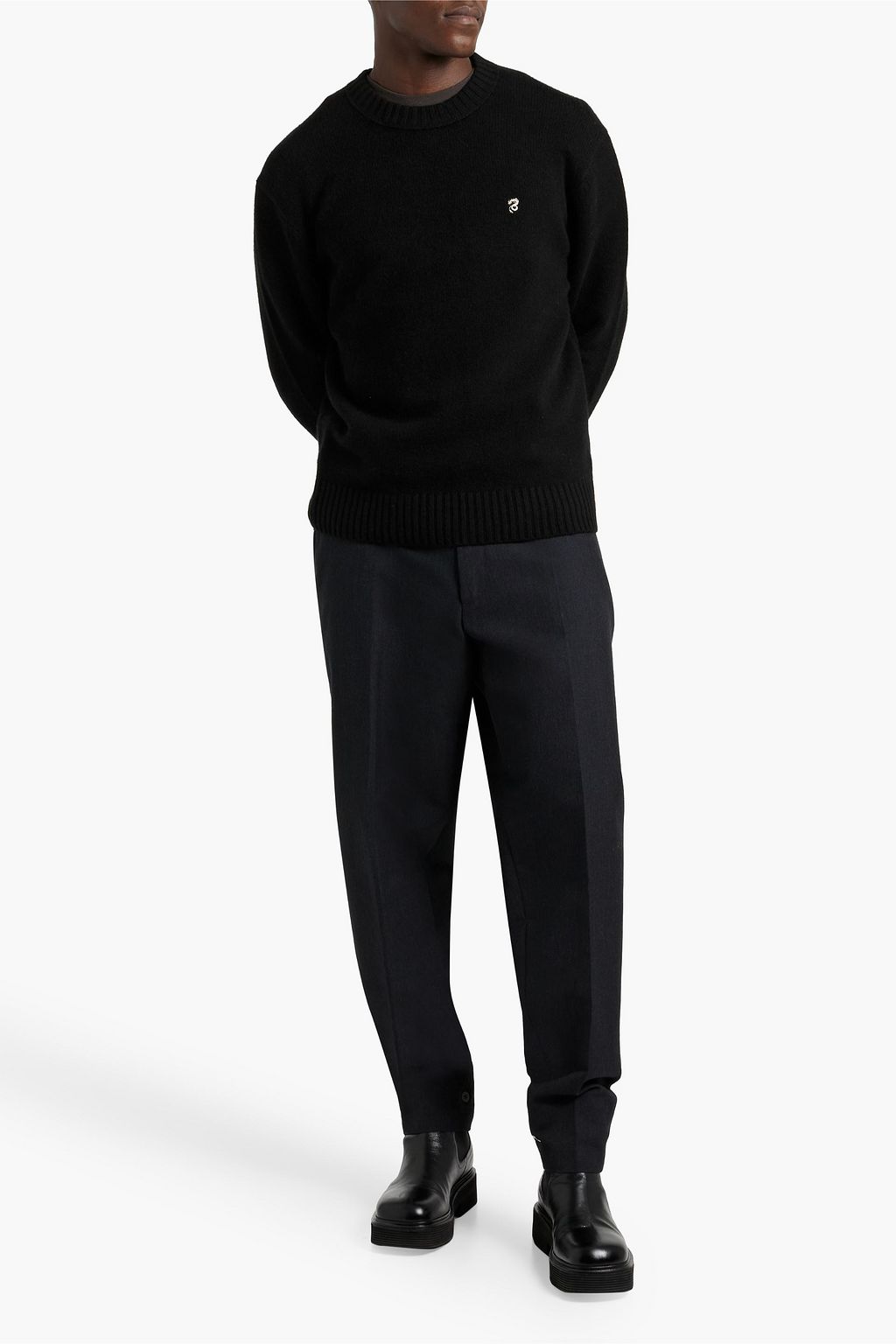 FRAME Embroidered cashmere sweater