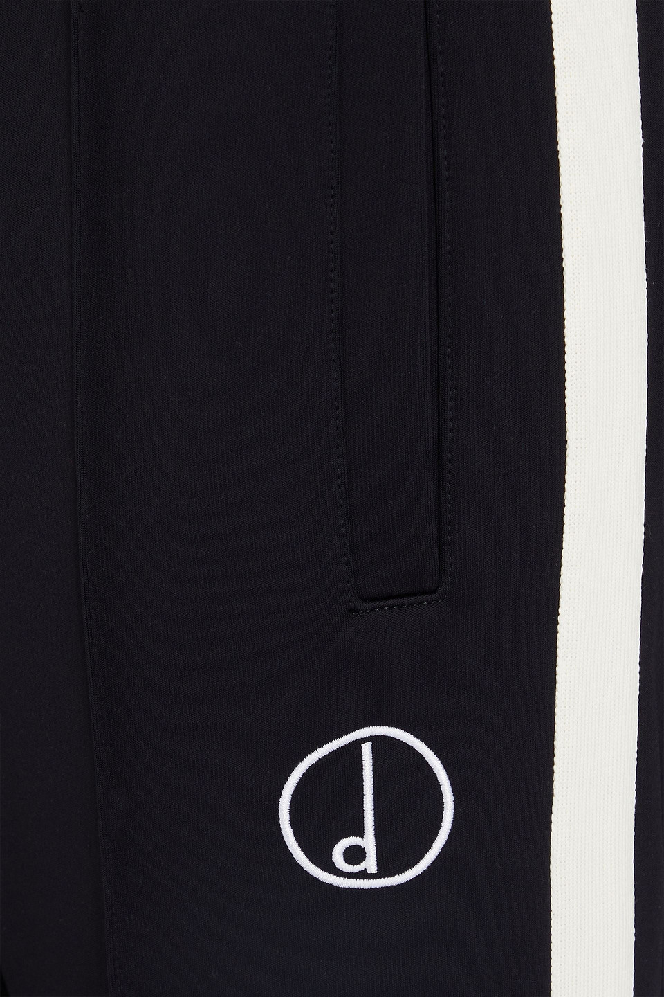 DUNHILL STRIPED JERSEY TRACK PANTS