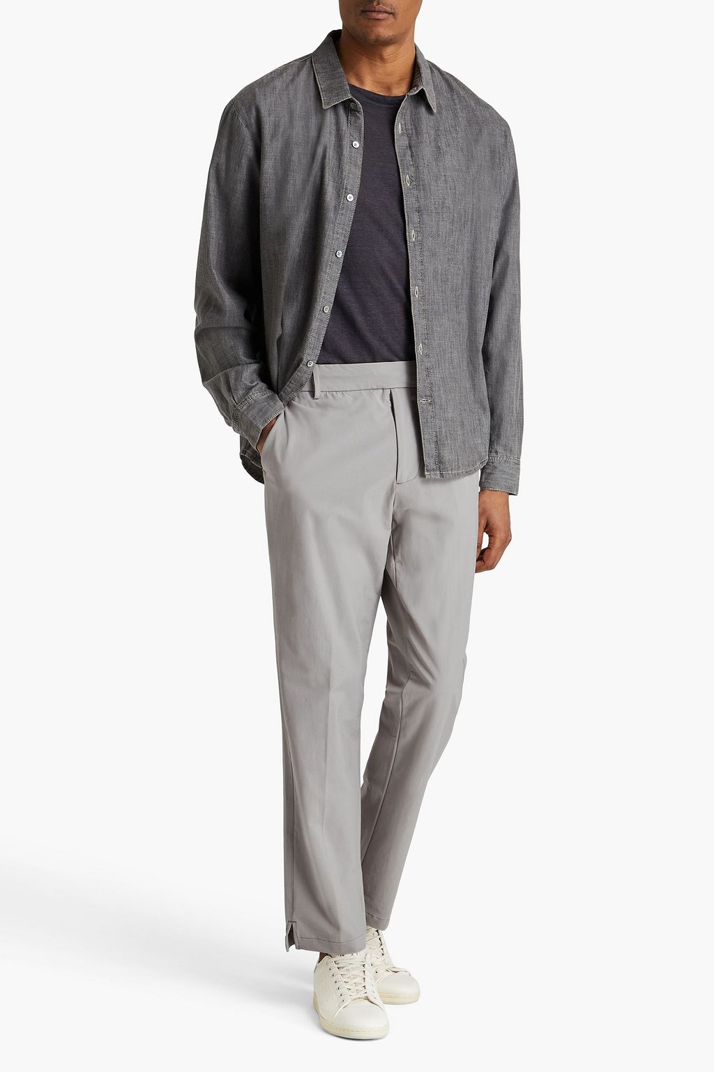 JAMES PERSE Cotton-blend twill chinos