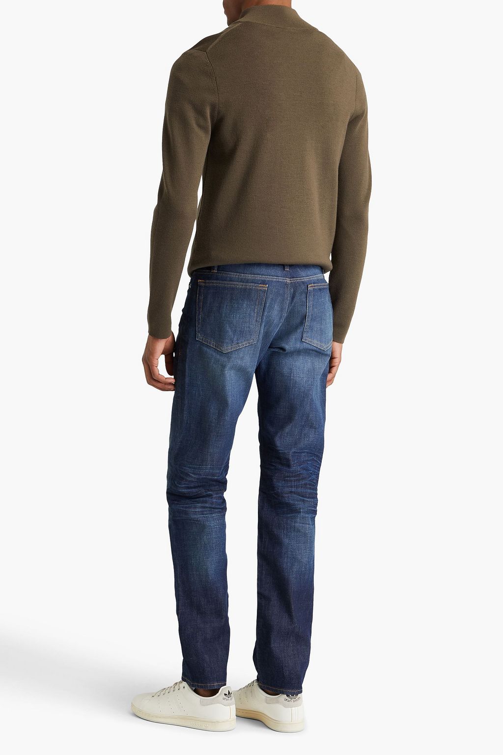 FRAME L'Homme slim-fit whiskered denim jeans