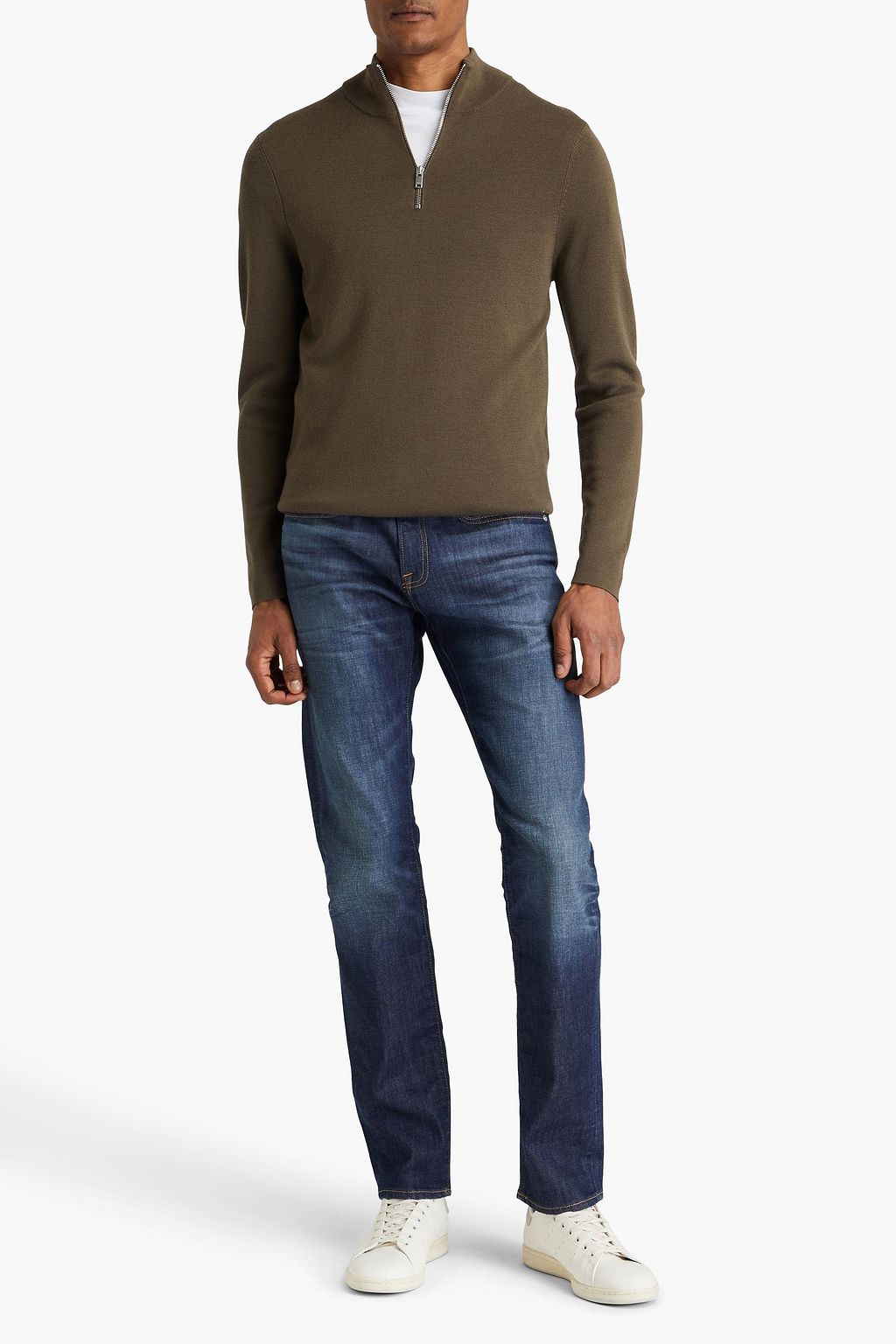 FRAME L'Homme slim-fit whiskered denim jeans