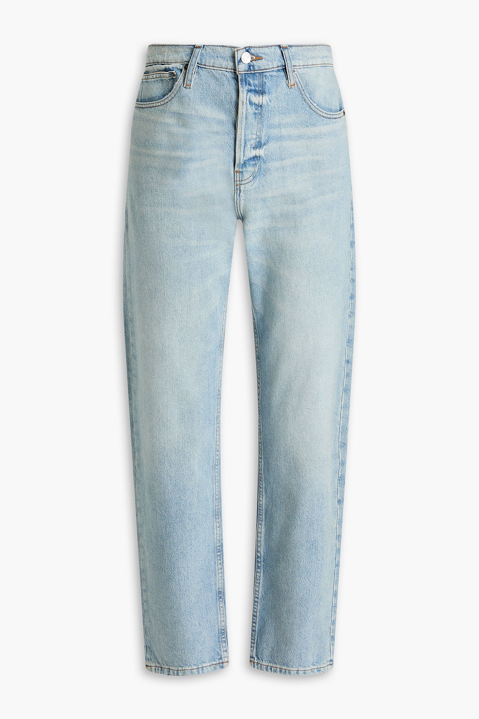 Frame The Straight Faded Denim Jeans In Blue