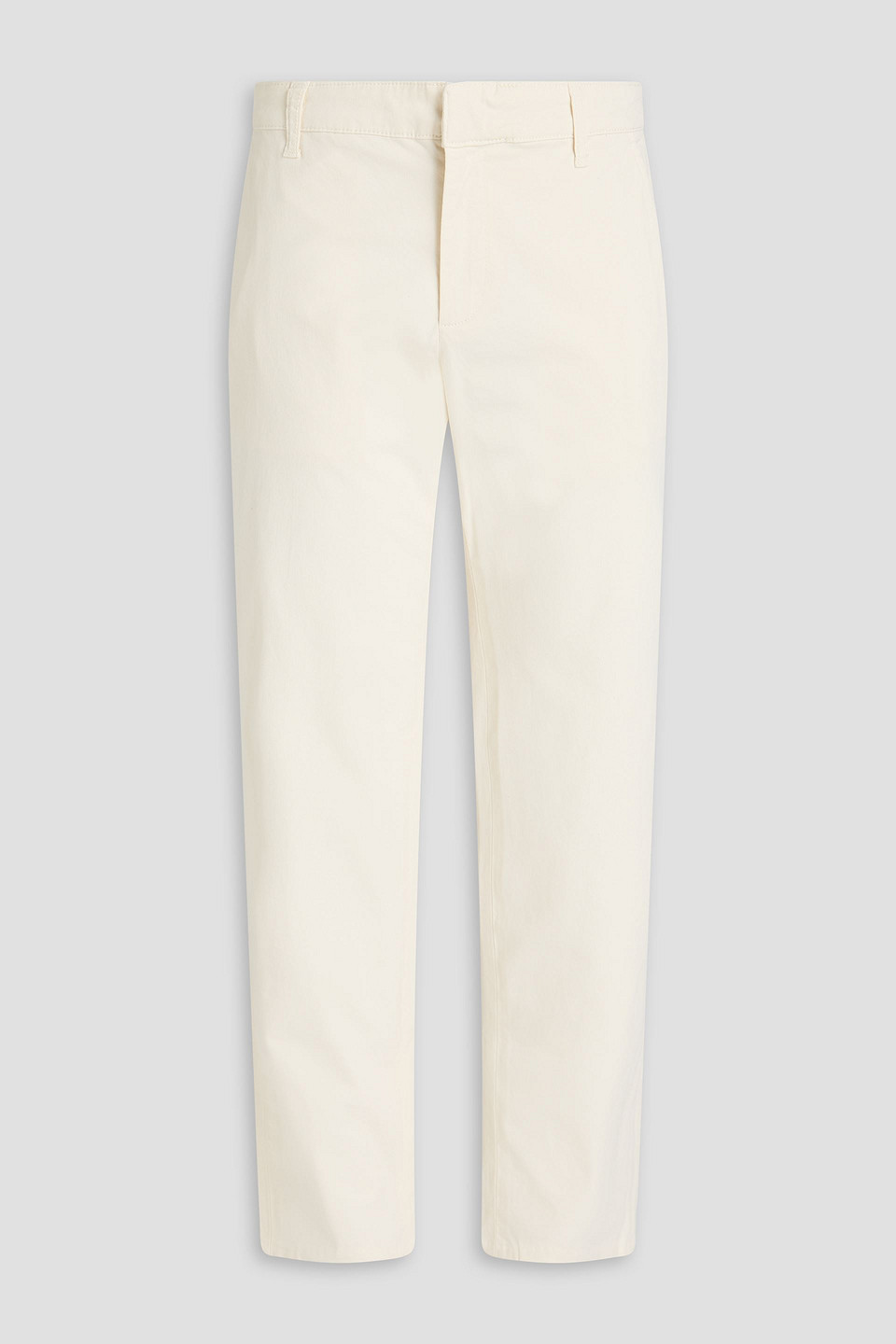 Frame Slim-fit Cotton-blend Chinos In Ivory