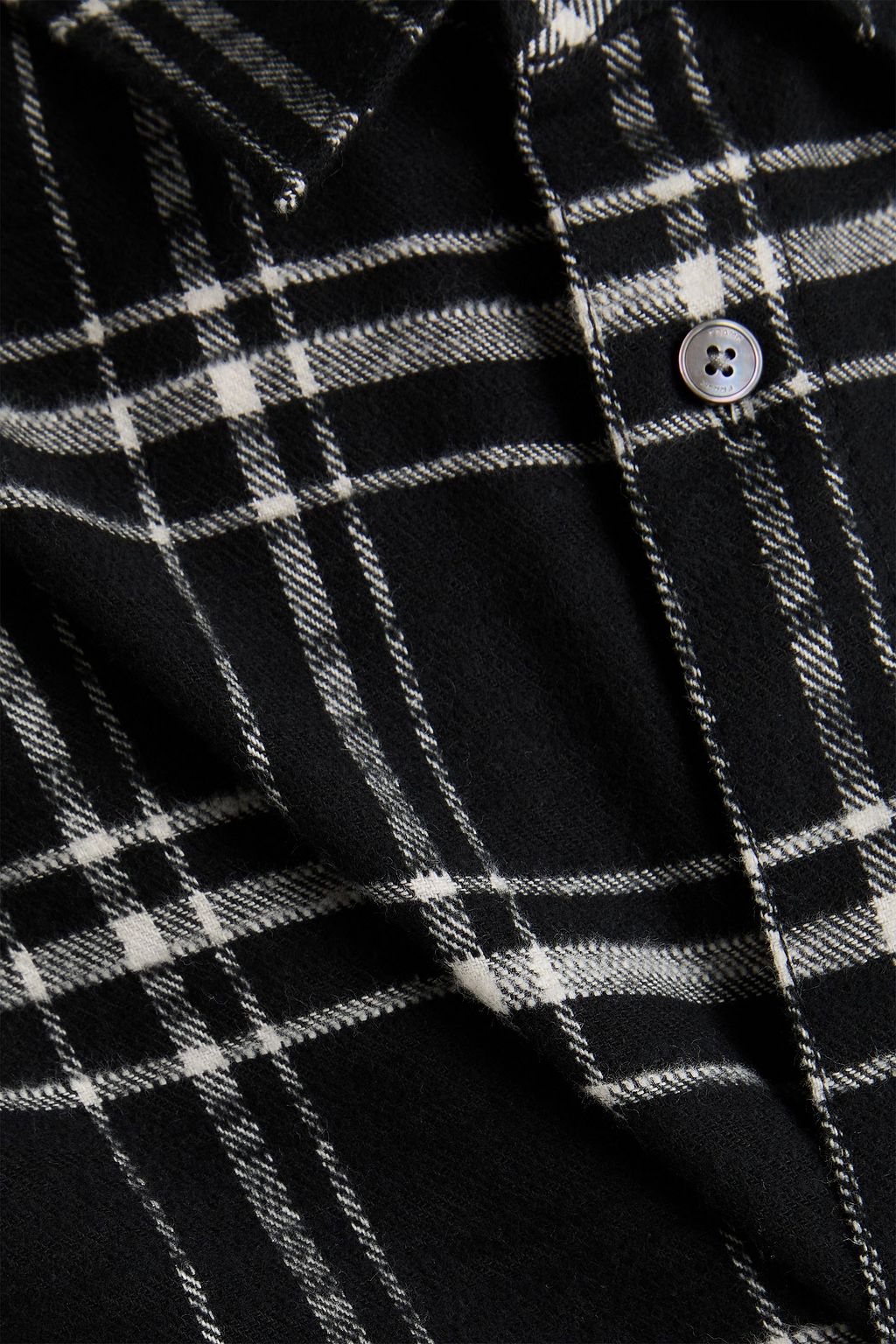 FRAME Checked cotton-flannel overshirt