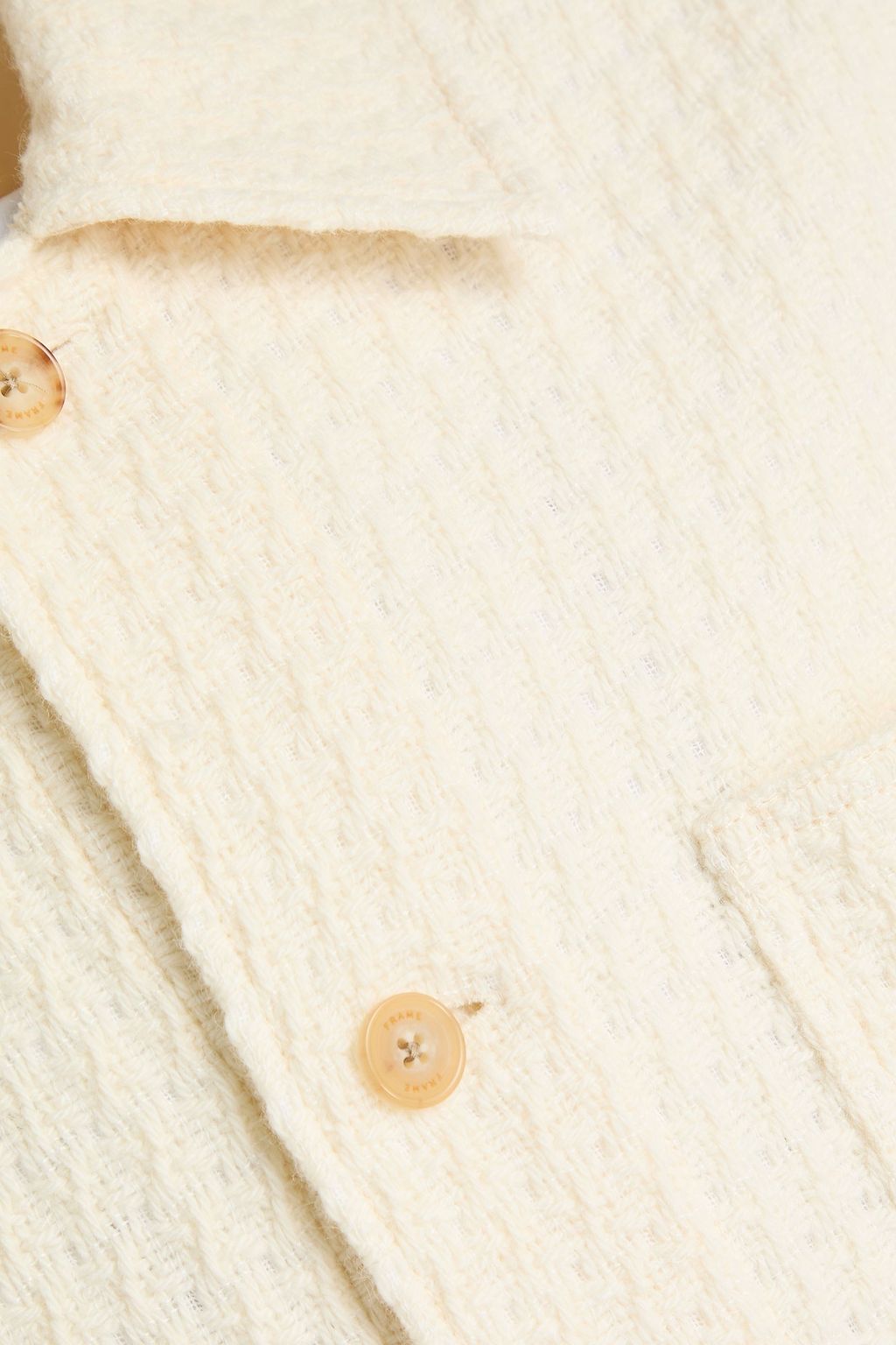 FRAME Wool-blend tweed overshirt