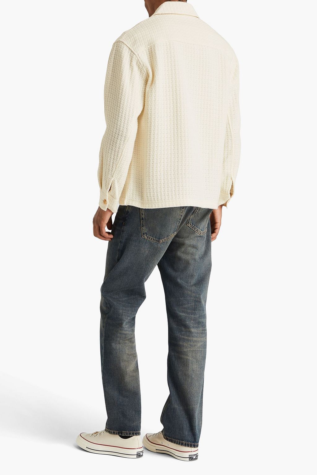 FRAME Wool-blend tweed overshirt