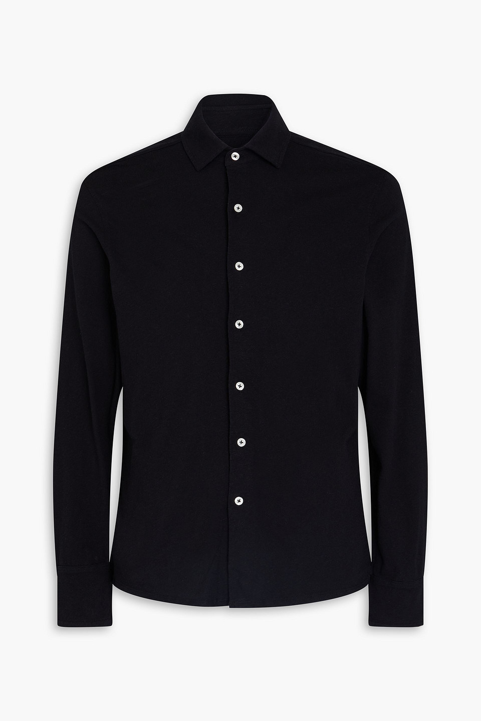 Marcio cotton and linen-blend jersey shirt