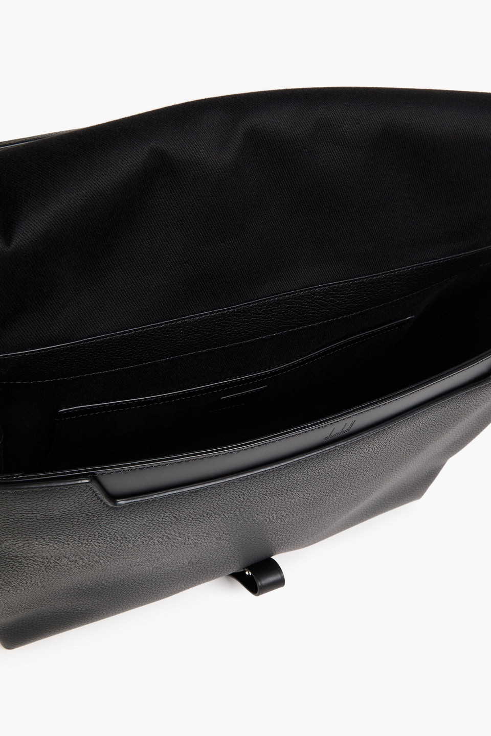 DUNHILL 1893 HARNESS PEBBLED-LEATHER MESSENGER BAG