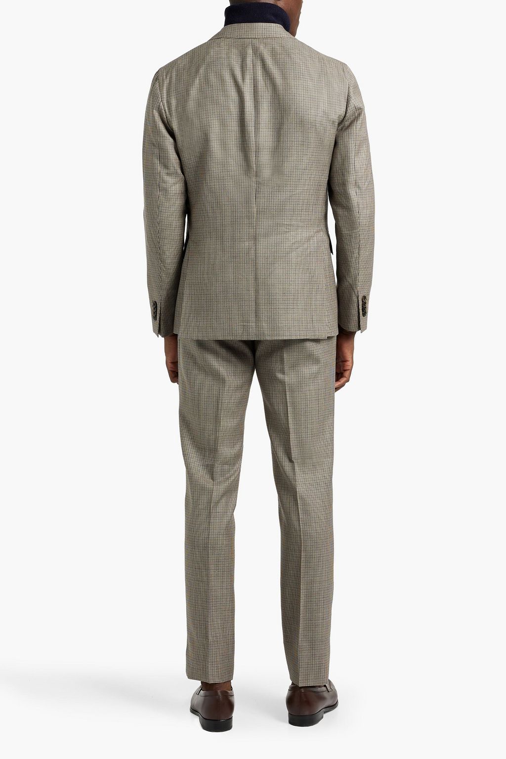 BOGLIOLI Houndstooth wool and silk-blend suit