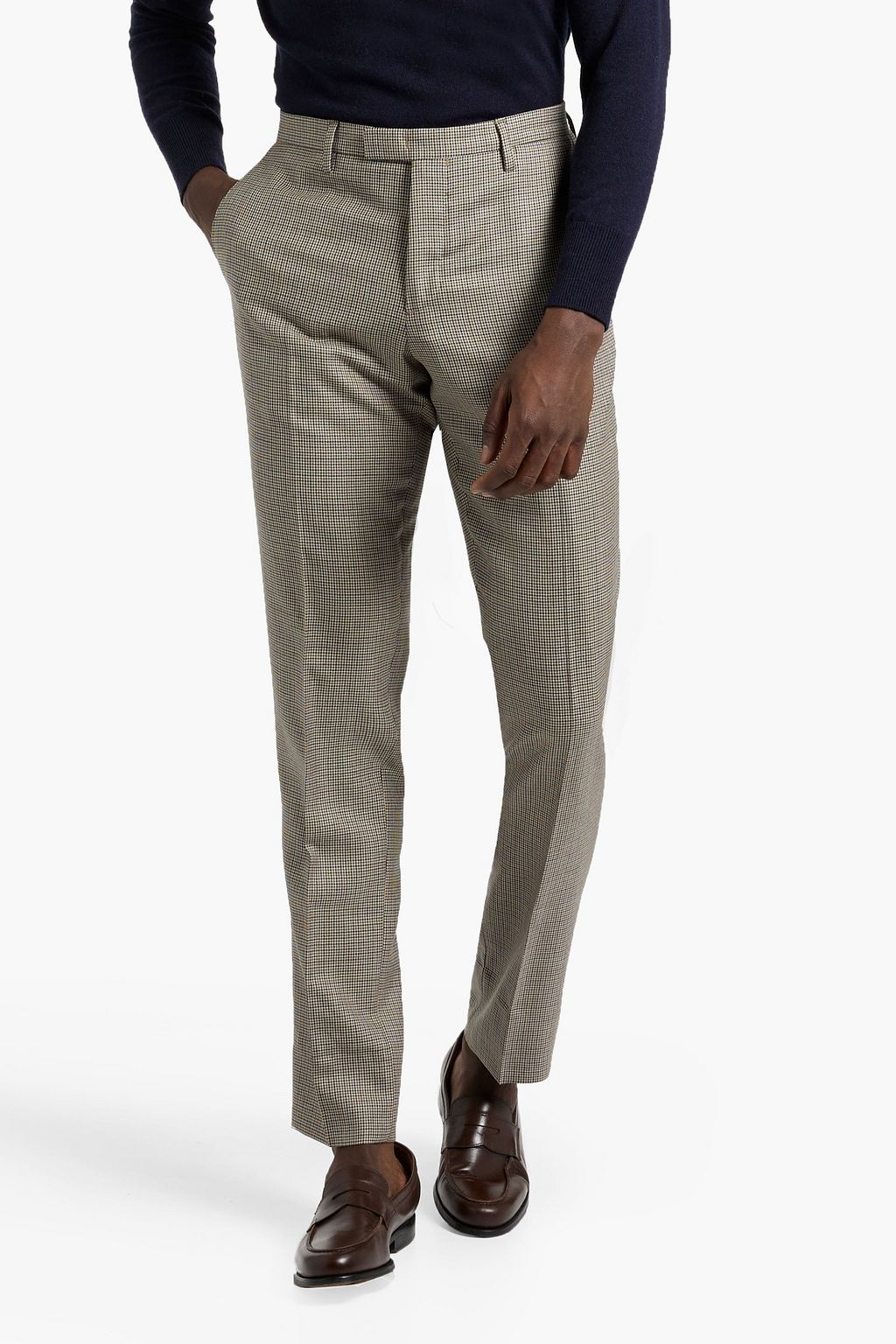 BOGLIOLI Houndstooth wool and silk-blend suit
