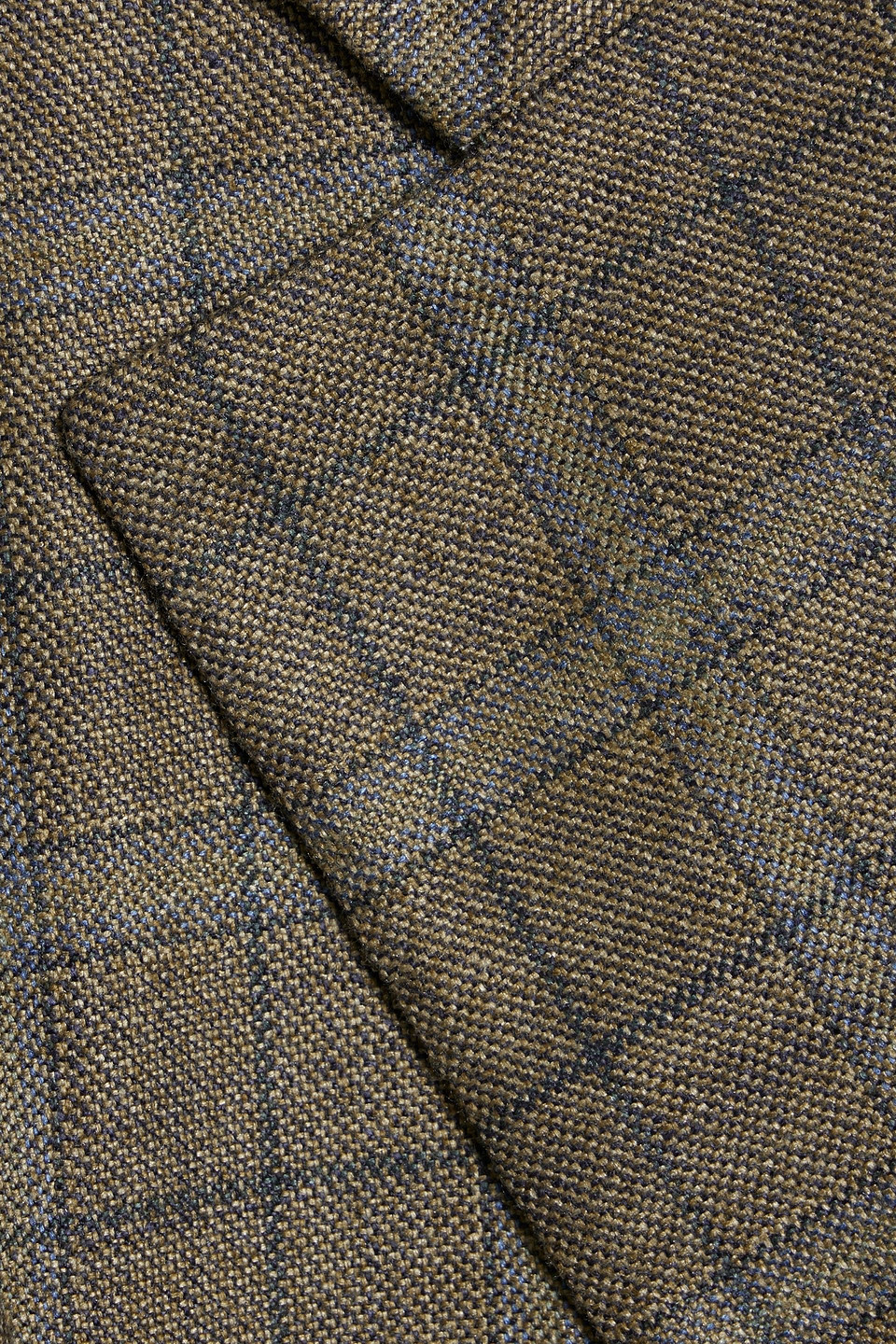 Canali Prince Of Wales Checked Silk And Cashmere-blend Blazer In Green
