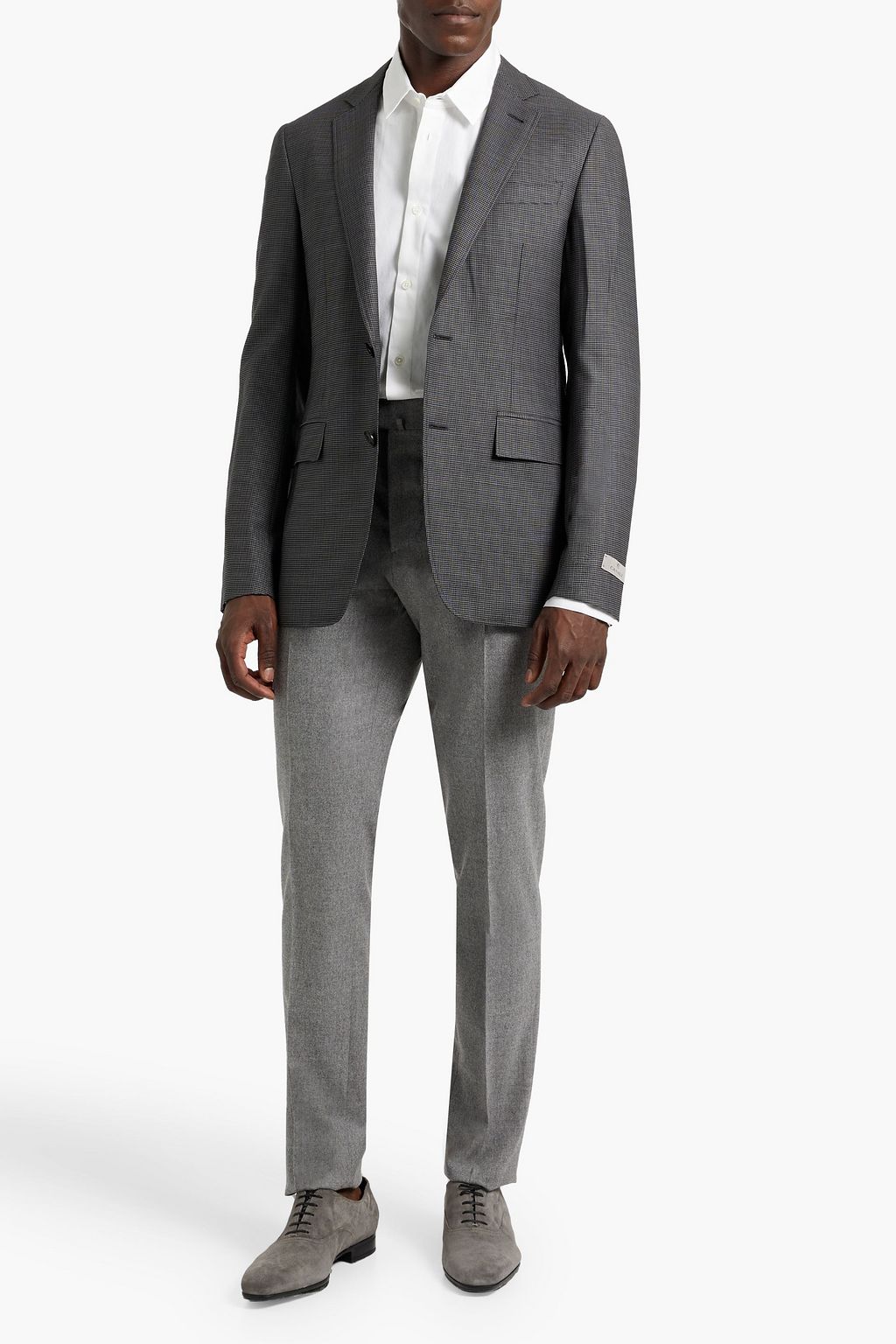 CANALI Wool-blend jacquard blazer