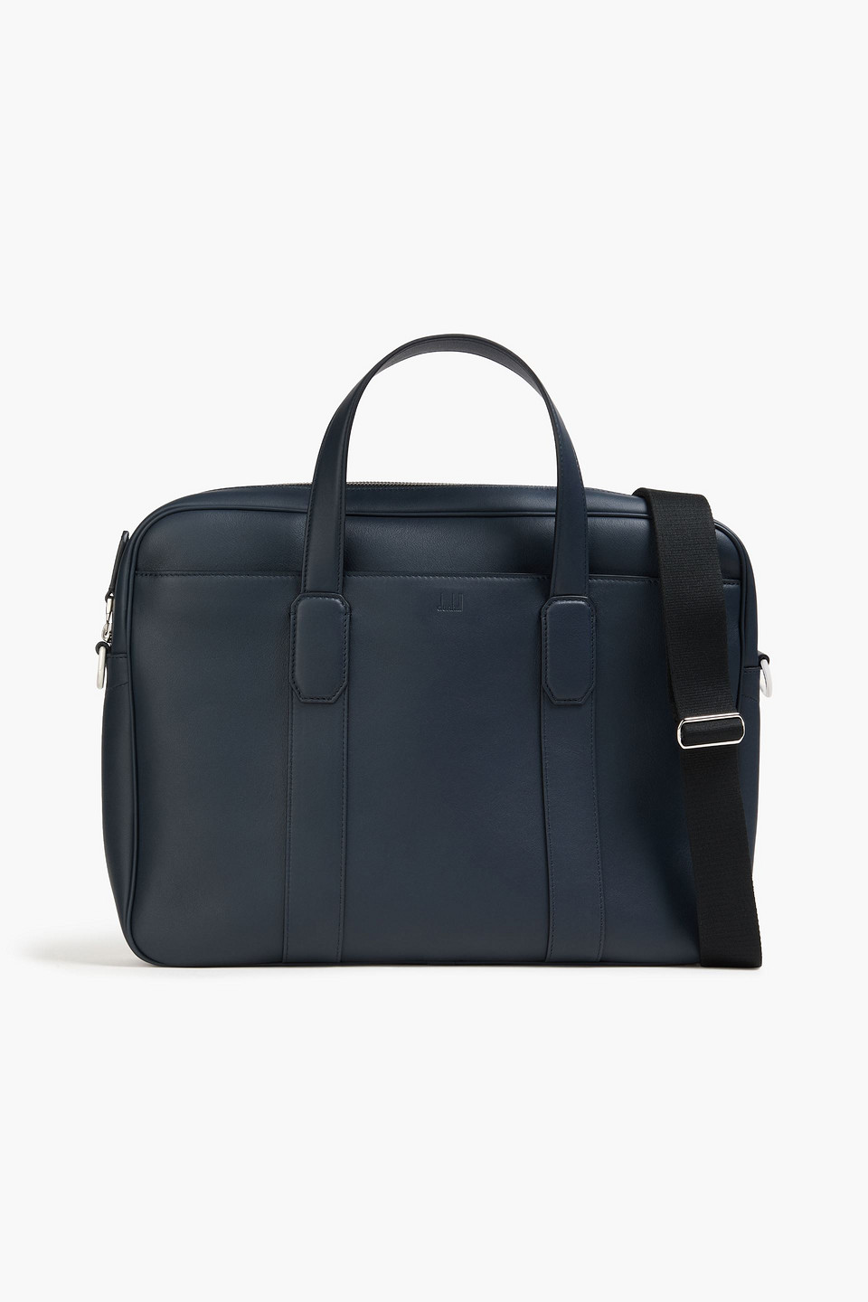 Dunhill Hampstead Leather Laptop Bag In Navy