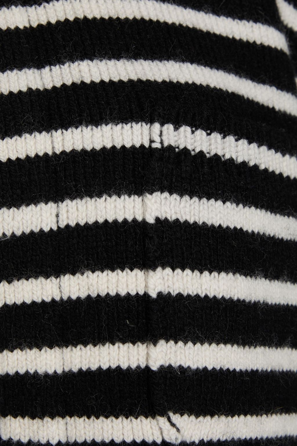KHAITE Calix cropped striped cashmere-blend cardigan