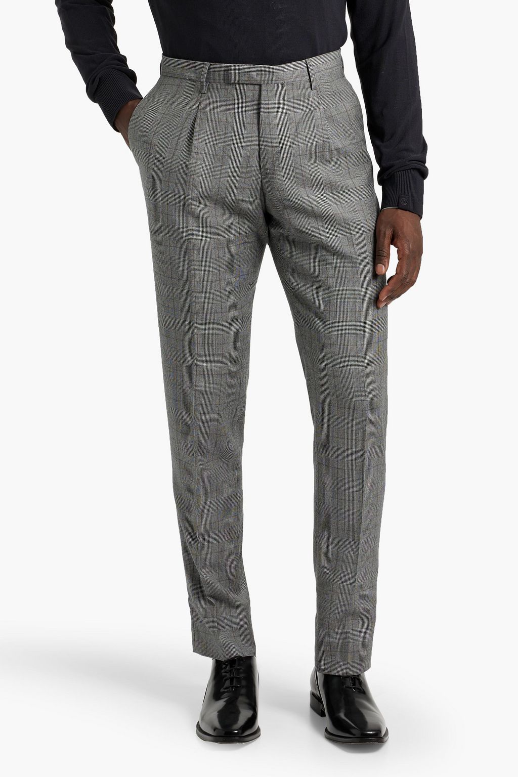 BOGLIOLI Prince of Wales checked wool suit