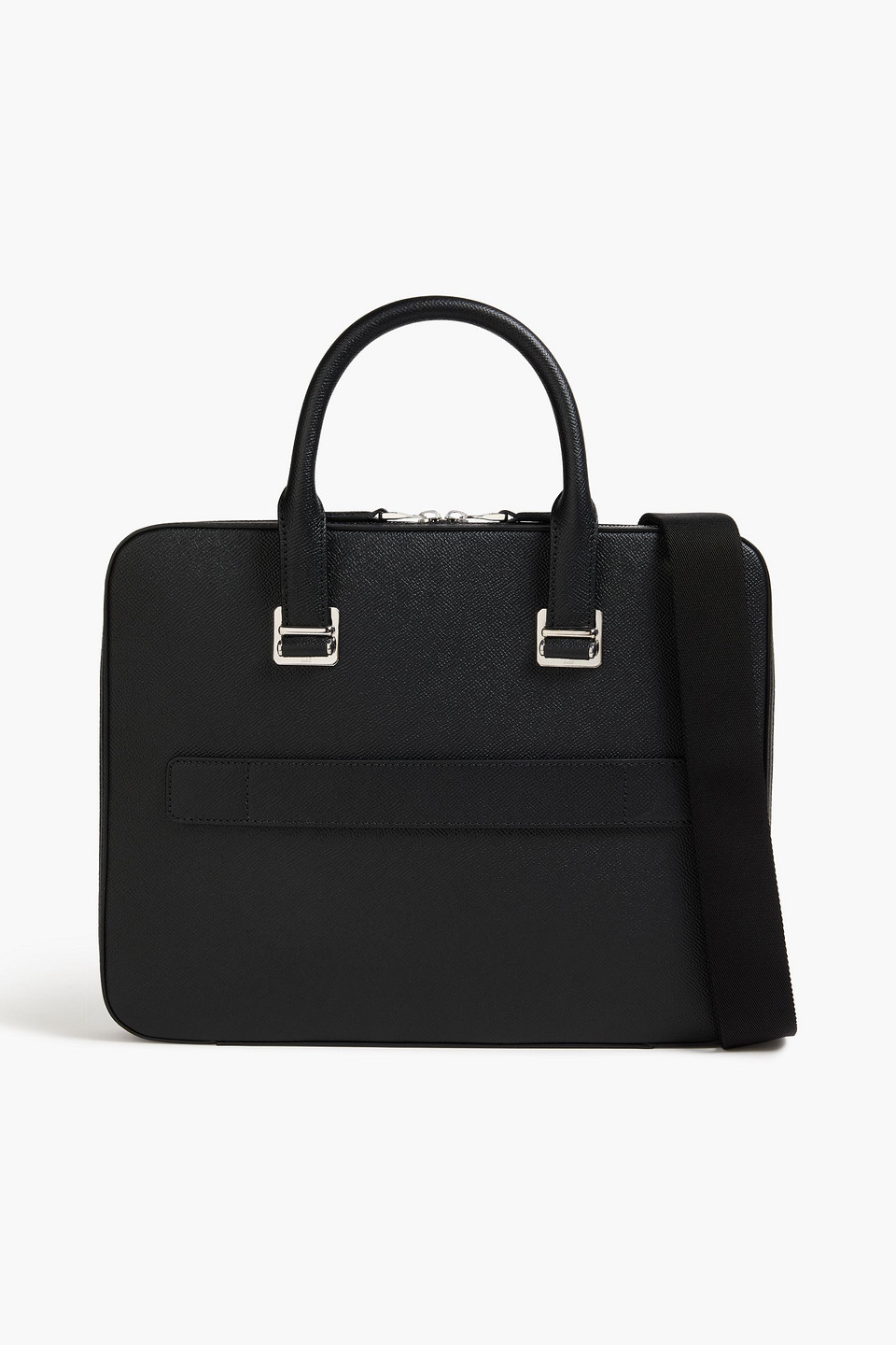 Dunhill Cadogan Pebbled-leather Briefcase In Black