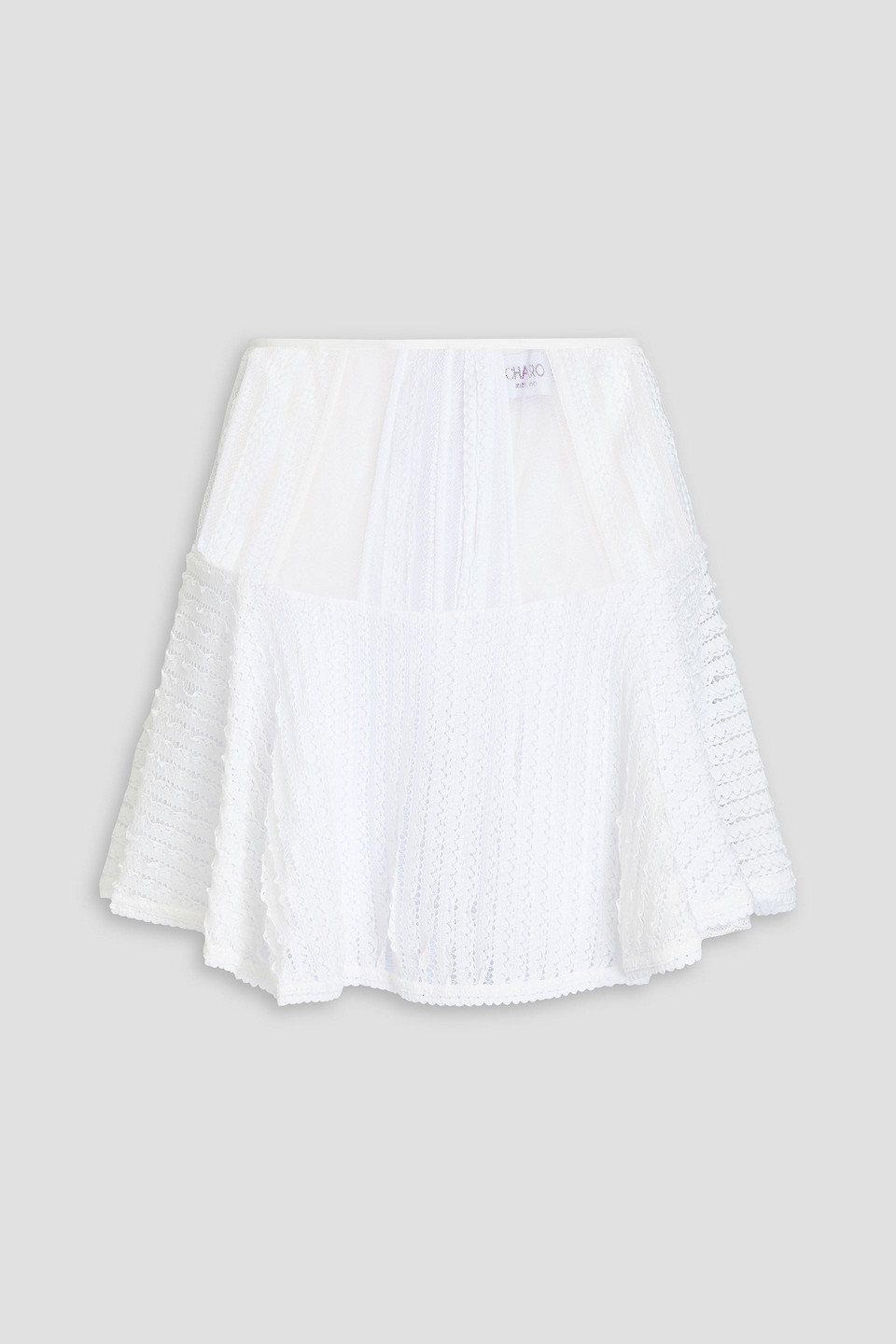 Charo Ruiz Hamaty Stretch-lace Mini Skirt In White