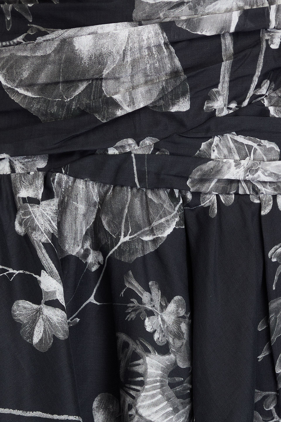 CHARO RUIZ LIGEY RUFFLED FLORAL-PRINT COTTON-BLEND VOILE MINI SKIRT