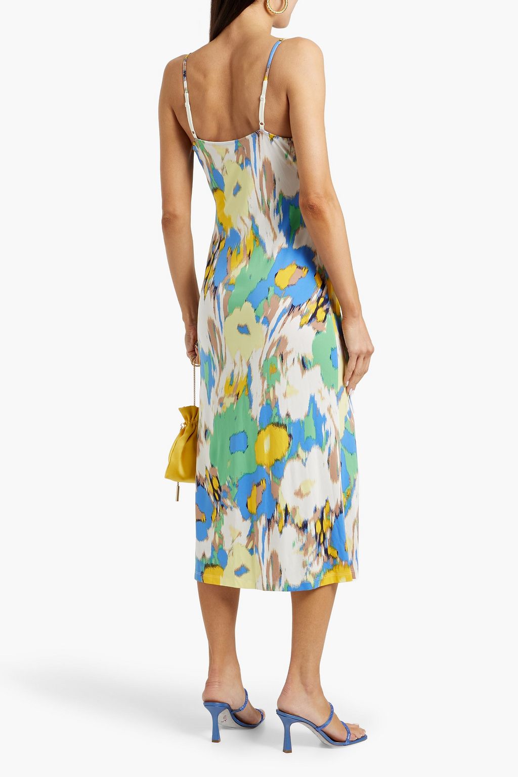 DIANE VON FURSTENBERG Alik draped floral-print jersey midi dress